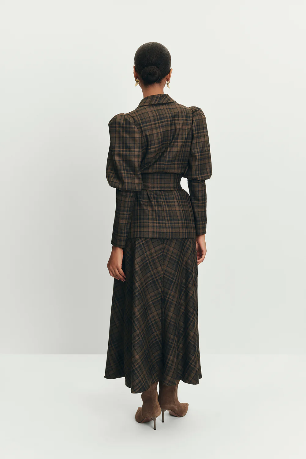 Chaqueta Eos Cuadros Marrón - Image 7