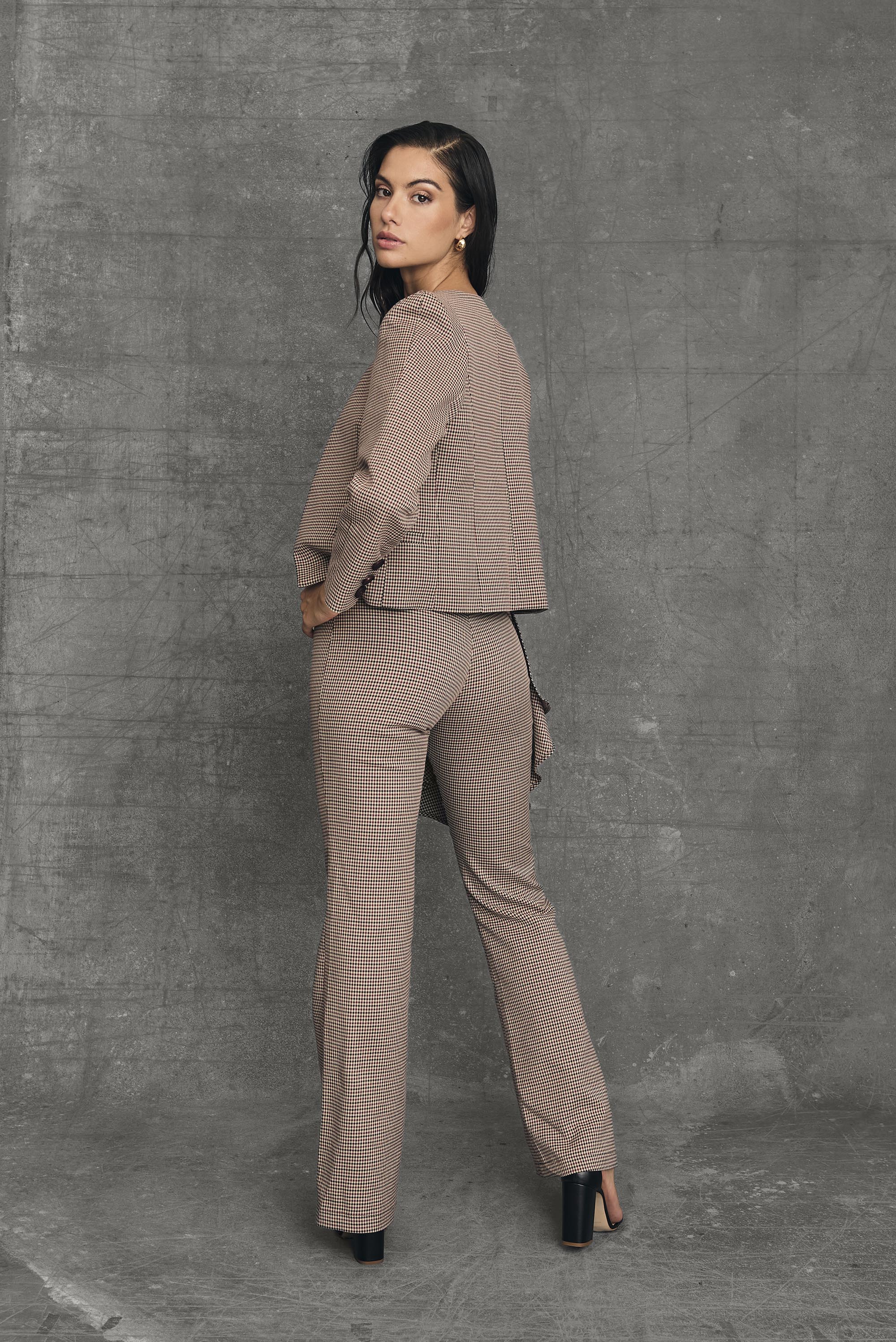 Chaqueta Oxford Vichy Burdeos - Image 3