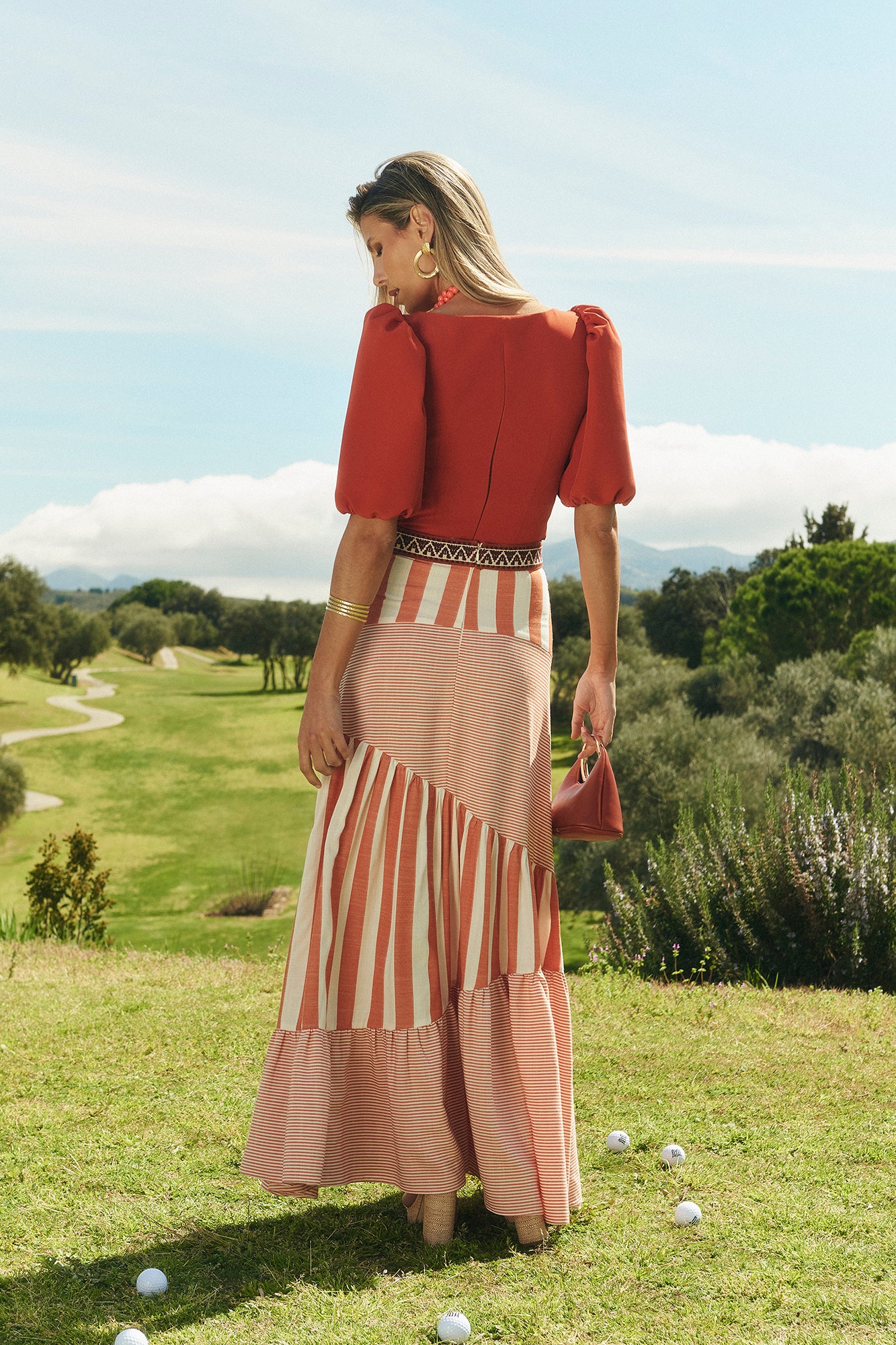 Falda Aurora Terracota Estampada - Image 2