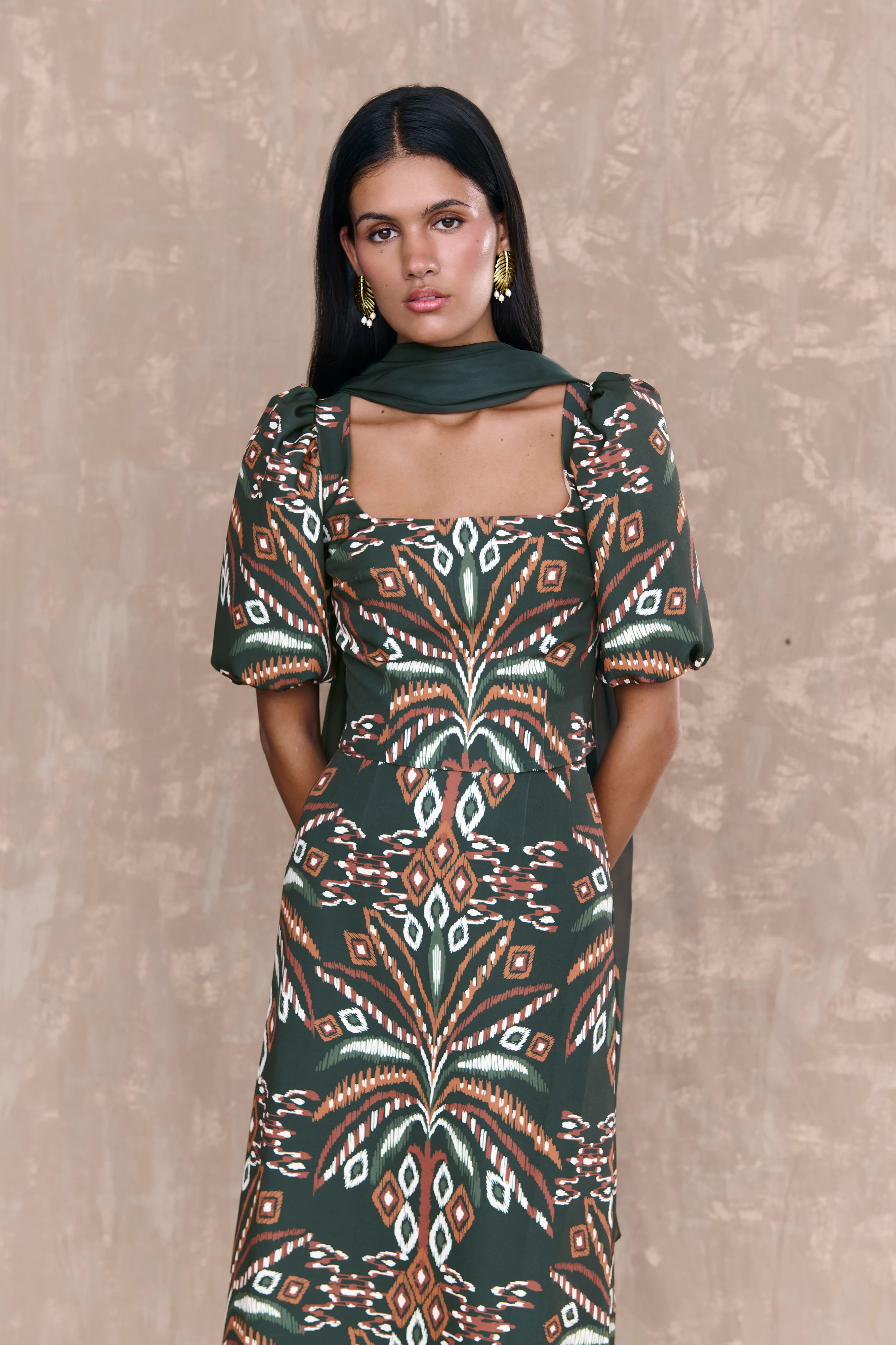 Falda Noor Estampado Verde - Image 3