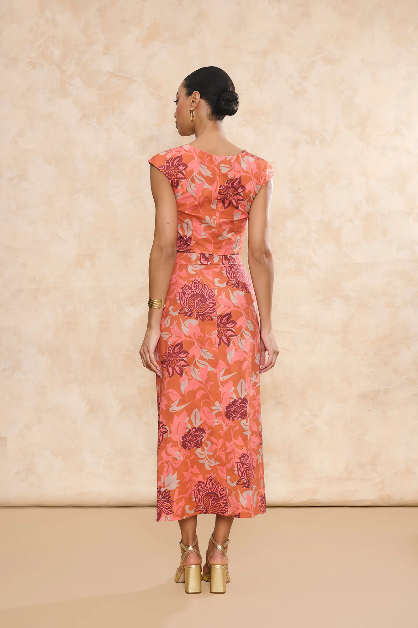Falda Rumba Estampado Flores Coral - Image 3
