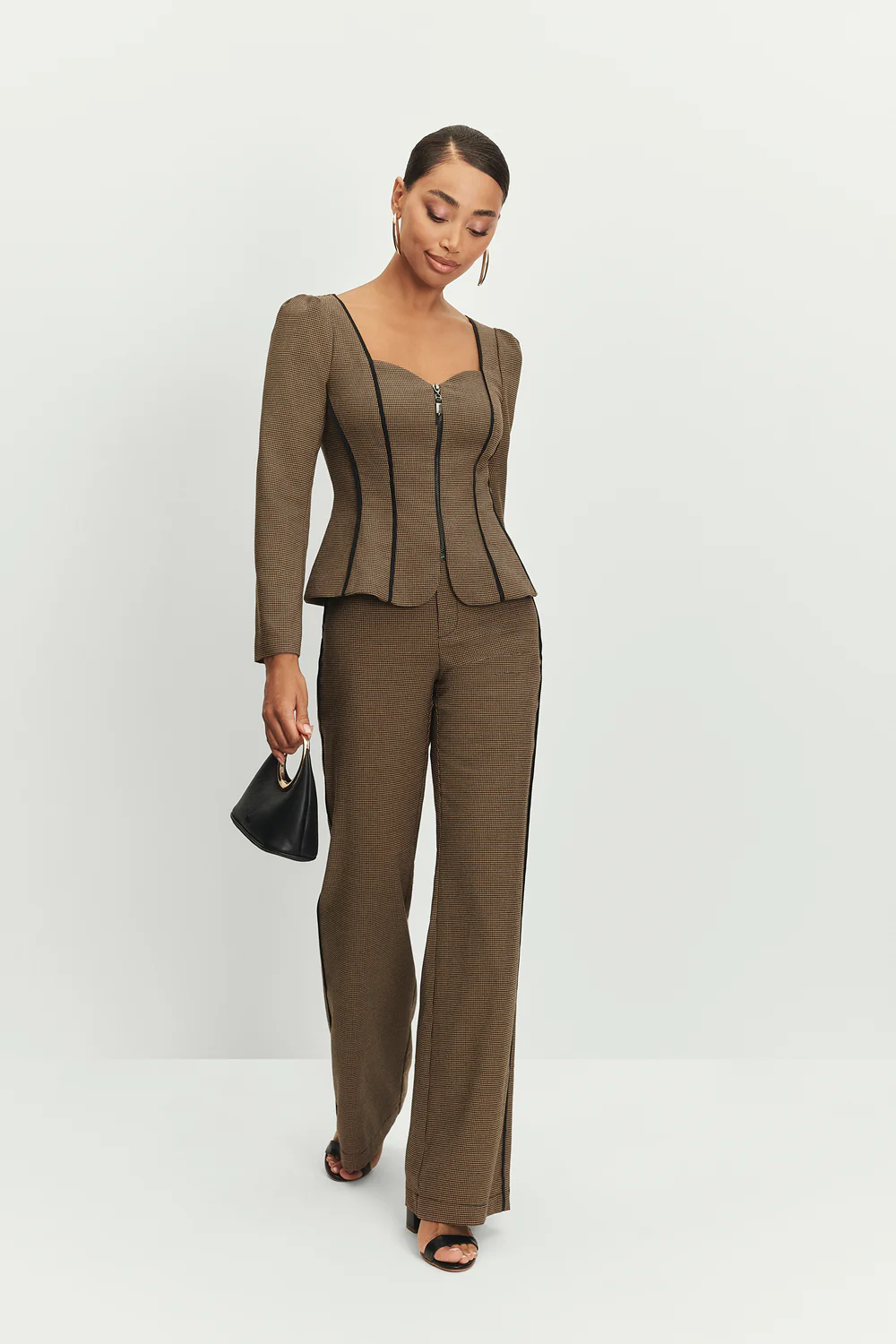Pantalón NYX Pata de Gallo Marrón - Image 3