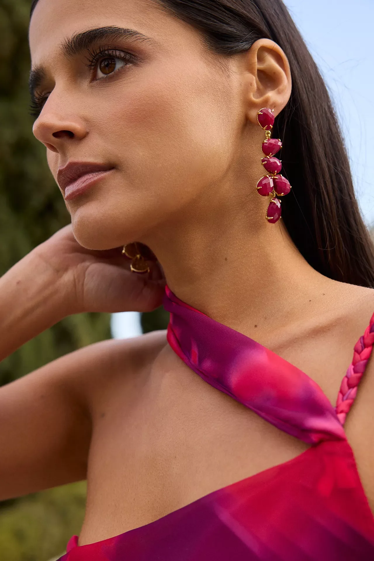 Pendientes Coria Buganvilla