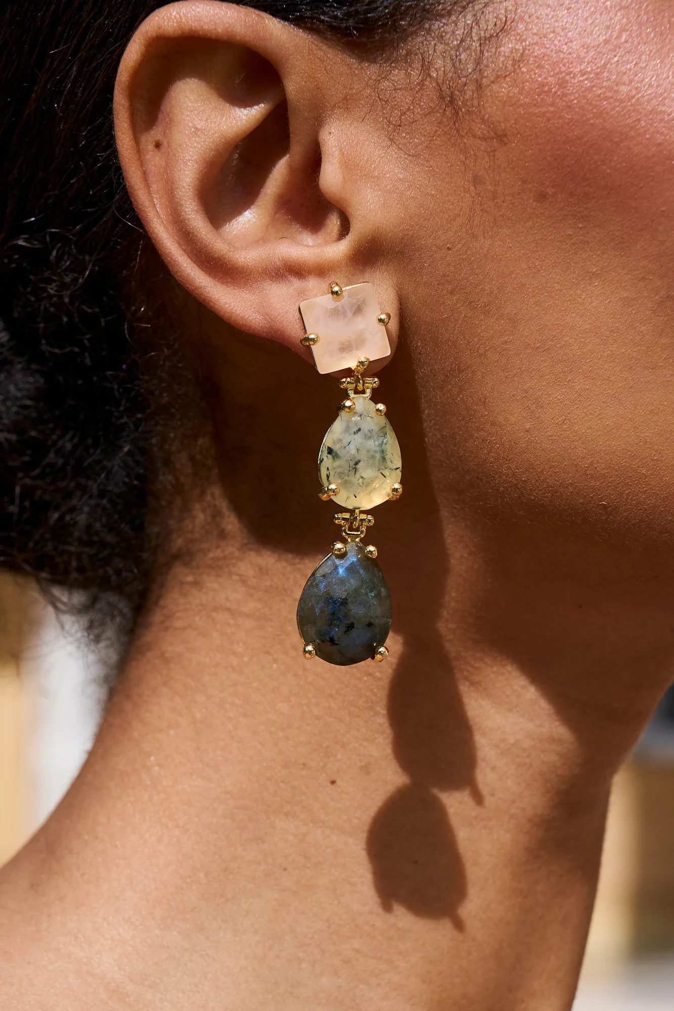 Pendientes Aixa Rosa y Verde - Image 2