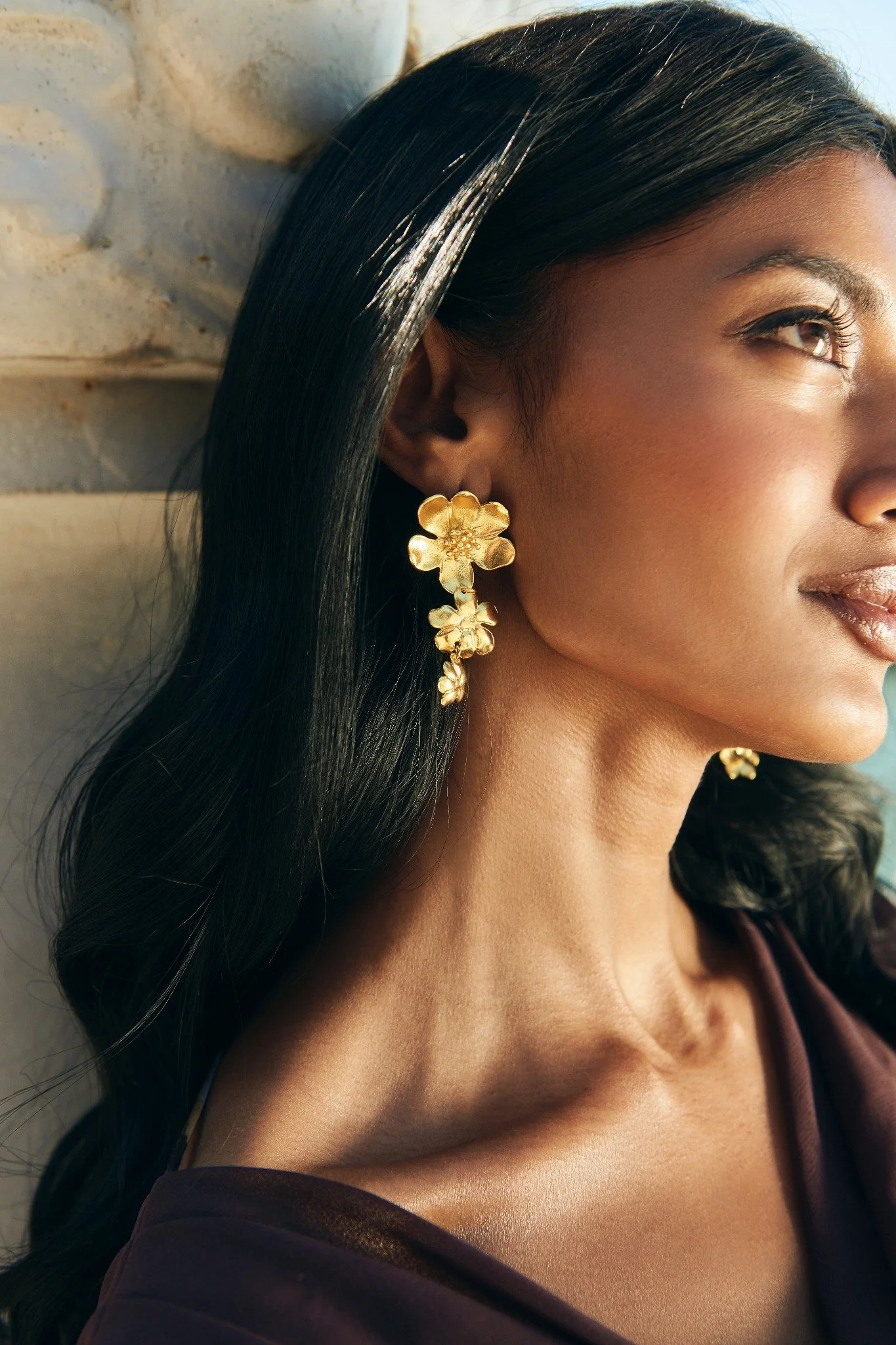 Pendientes Azalea Dorado