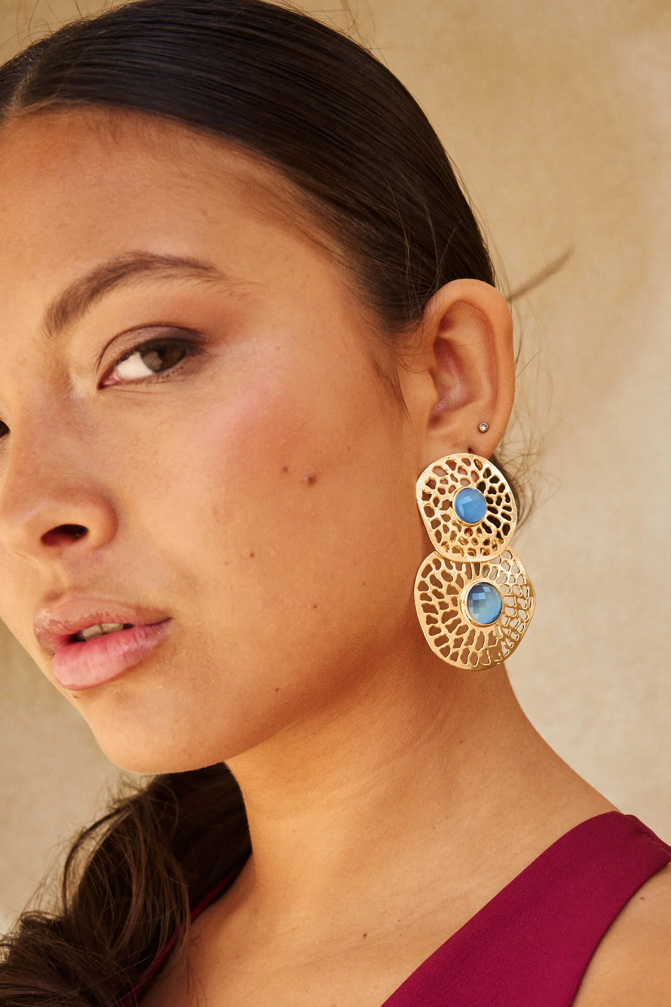 Pendientes Luna Azul