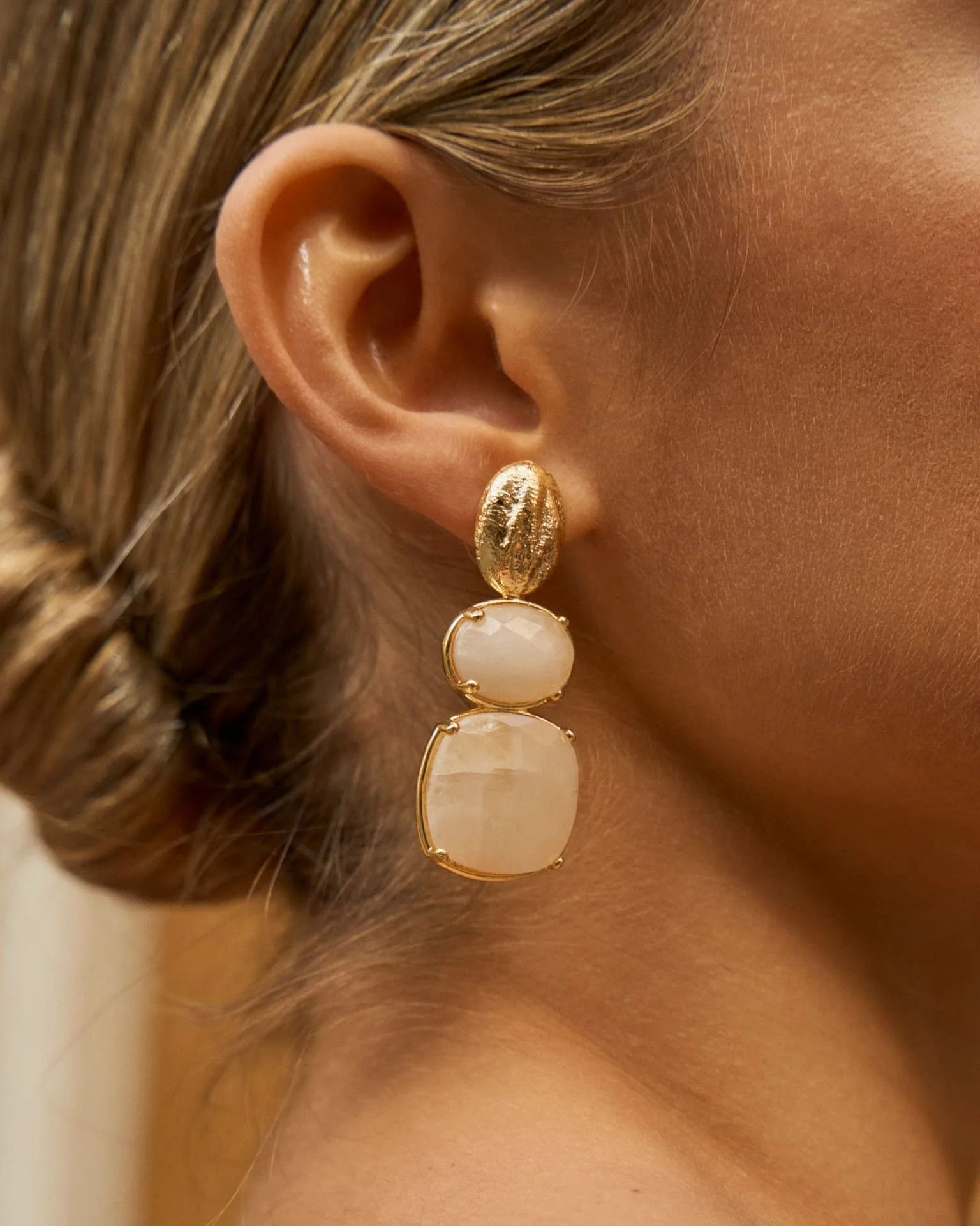 Pendientes Piedra Blanco - Image 2