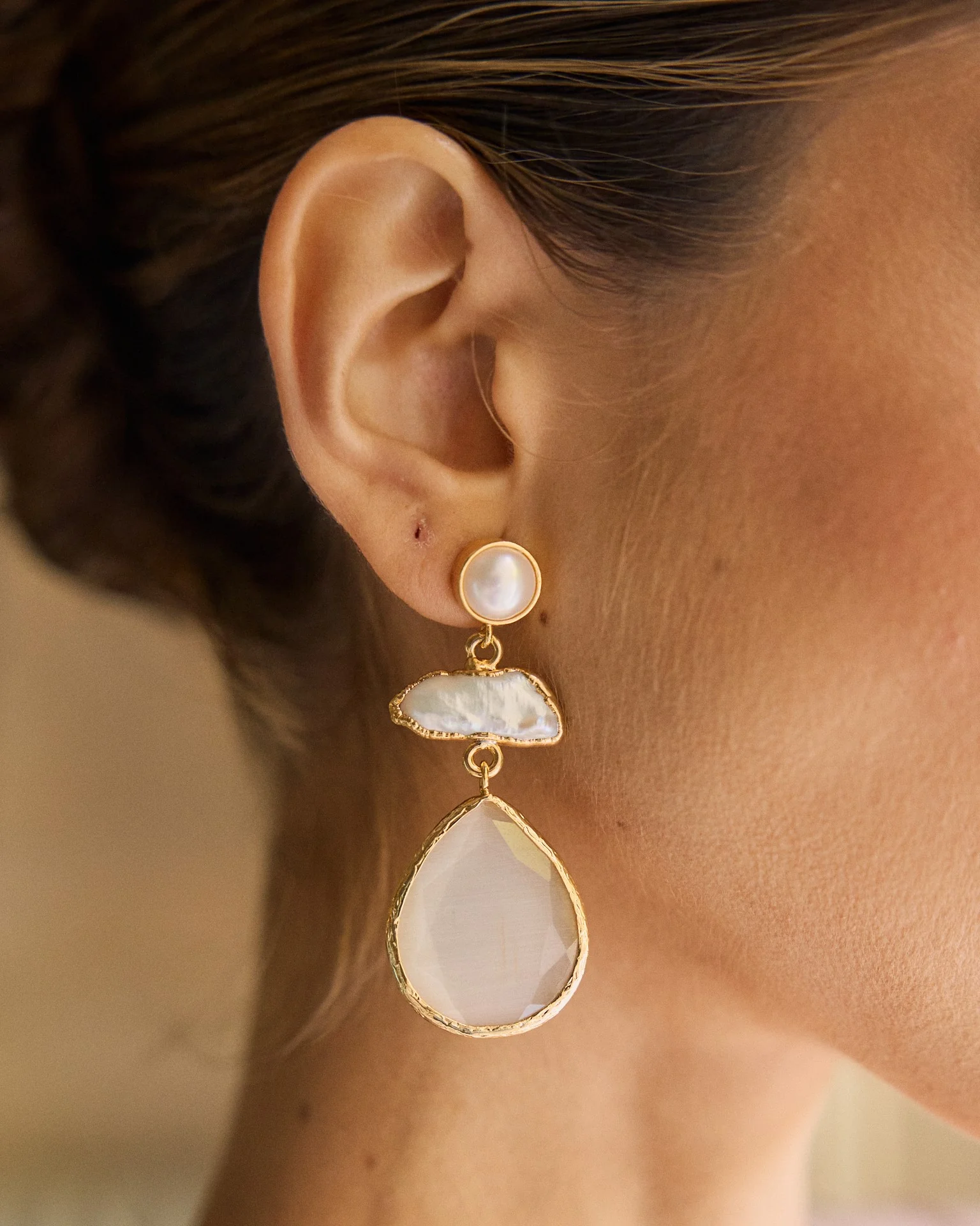 Pendientes Sierpes Blanco
