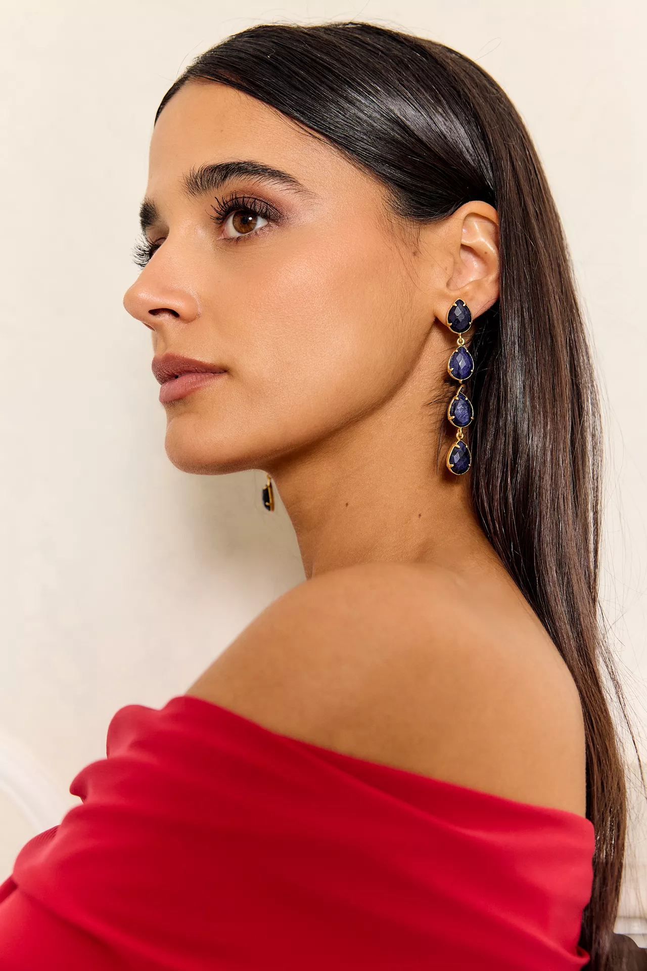 Pendientes Venus Azul Marino
