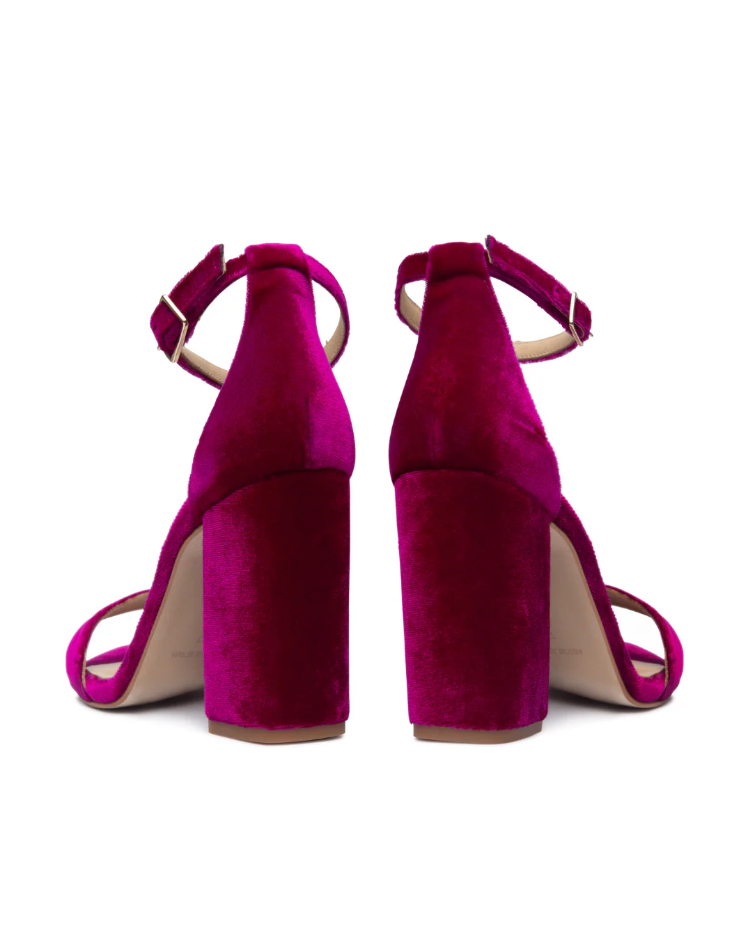 Sandalias Garbo de terciopelo fucsia - Image 3