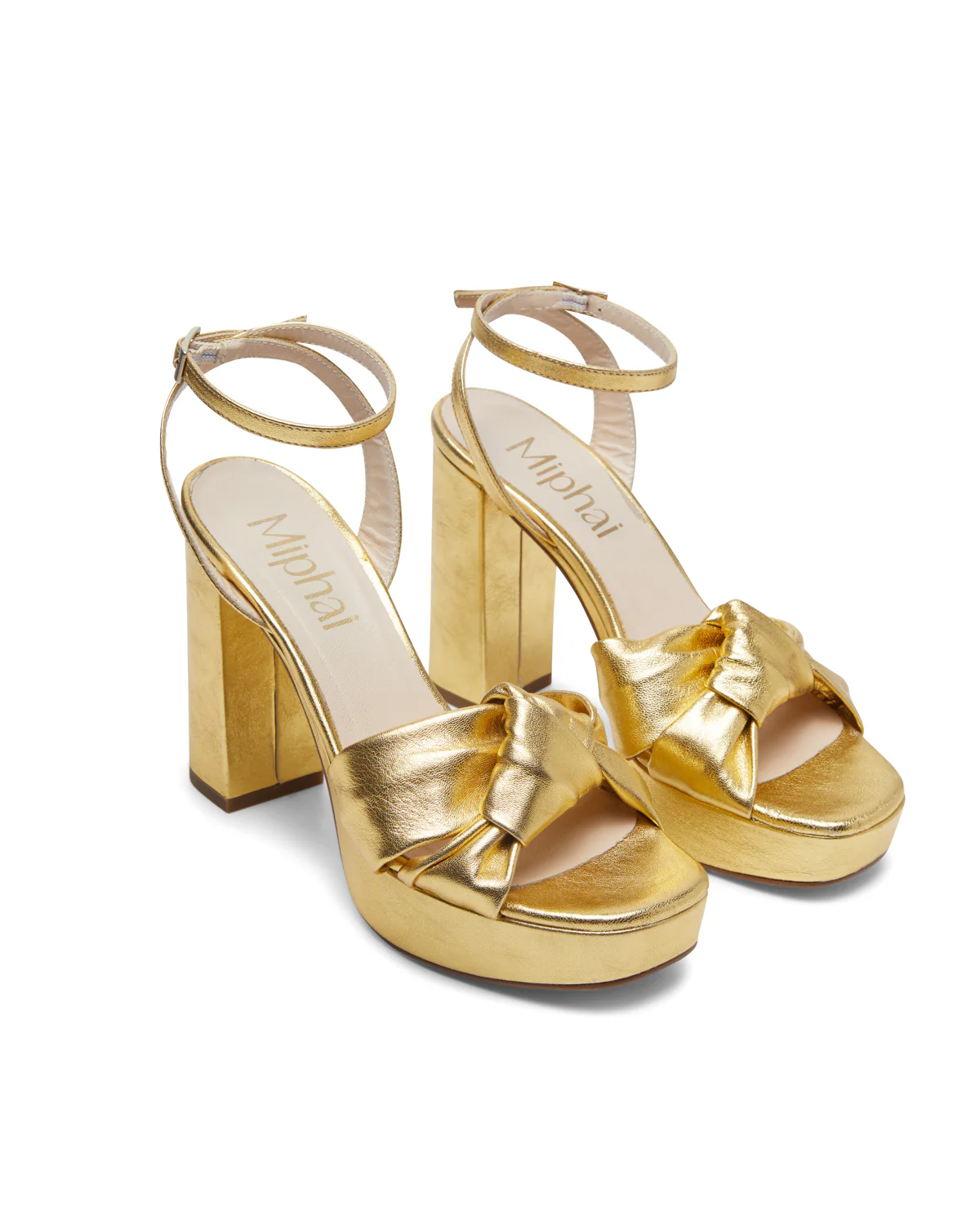 Sandalias Túnez de piel Dorada - Image 2