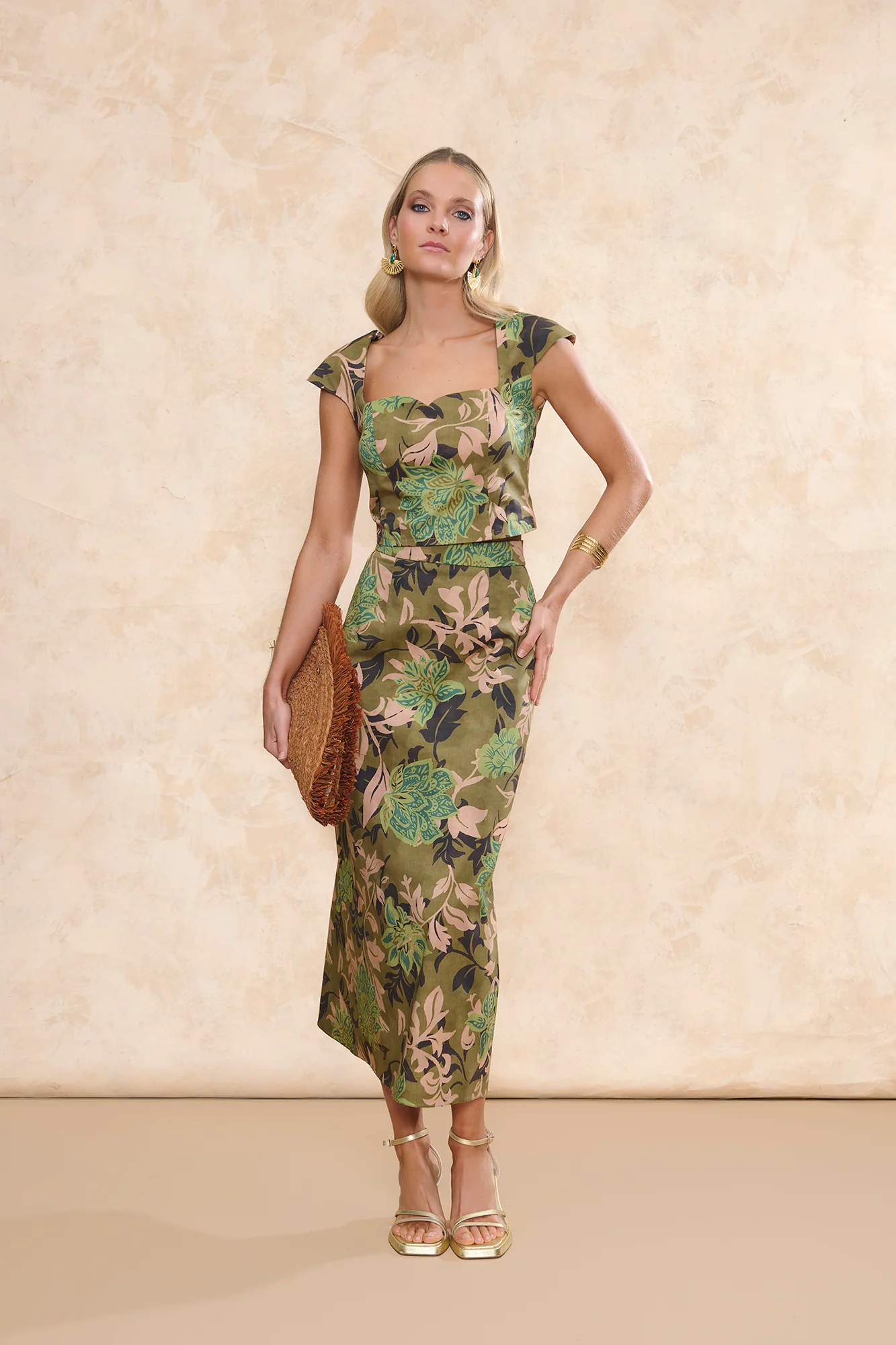 Top Rumba Estampado Flores Verde - Image 3
