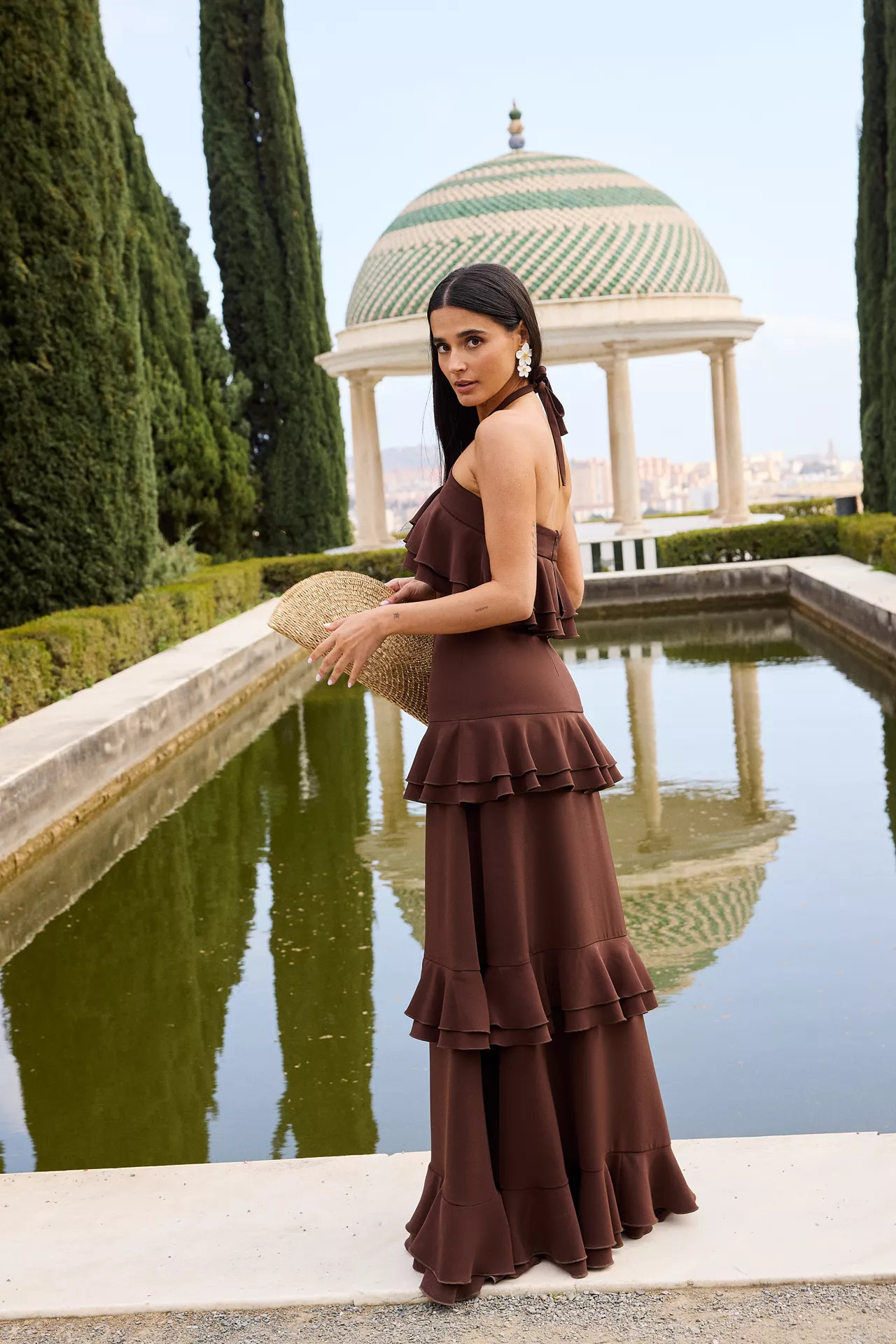 Vestido Amapola Marrón