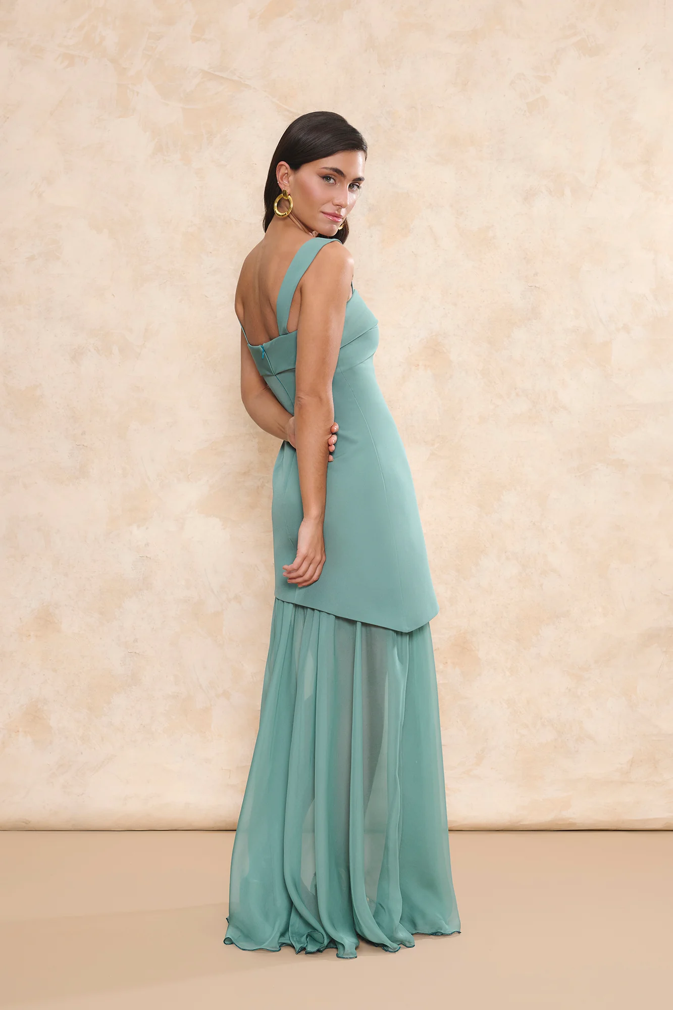 Vestido Ámbar Verde Empolvado - Image 4