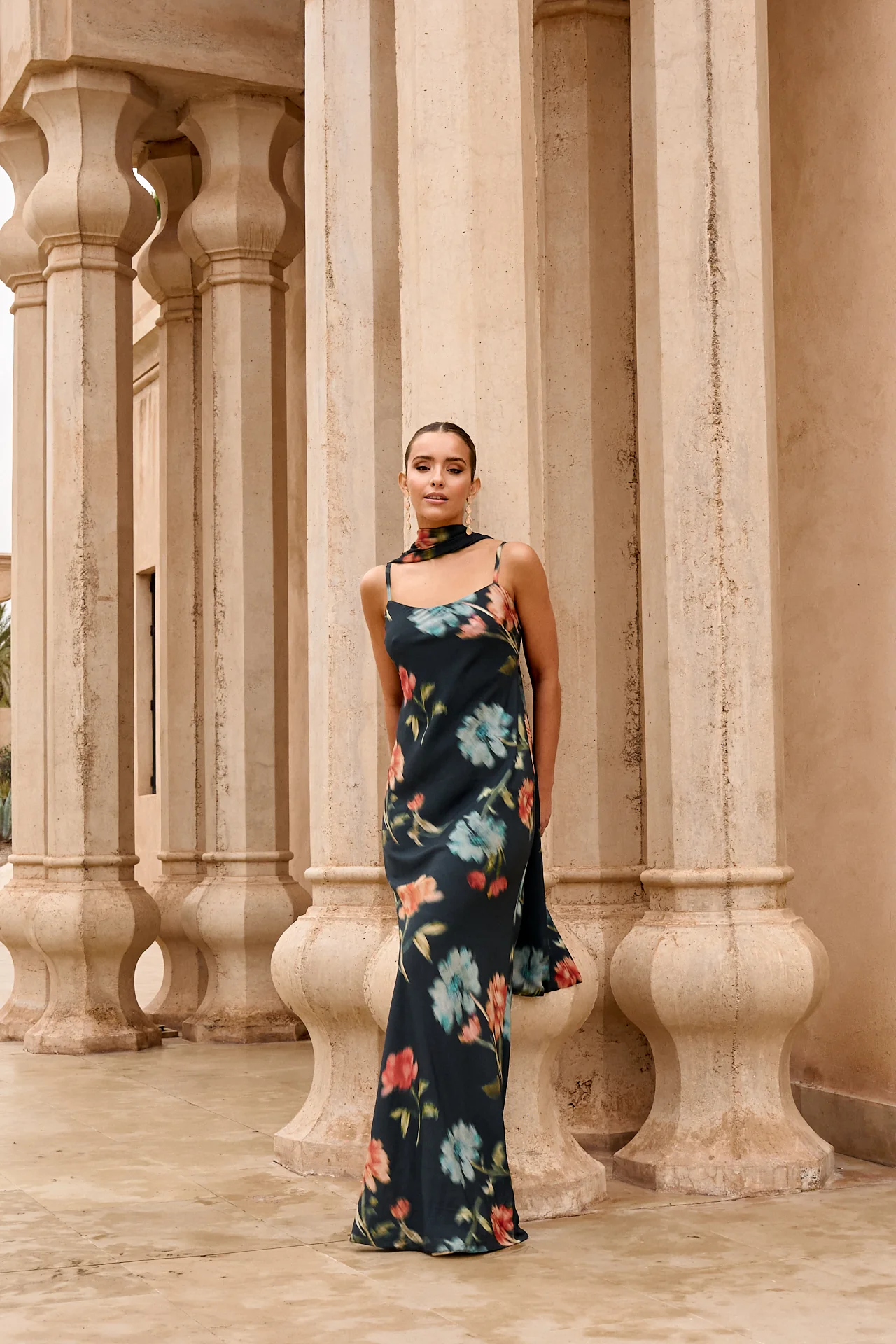 Vestido Ayla Estampado Flores Azul