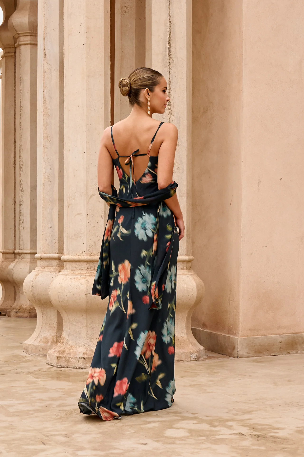 Vestido Ayla Estampado Flores Azul - Image 3