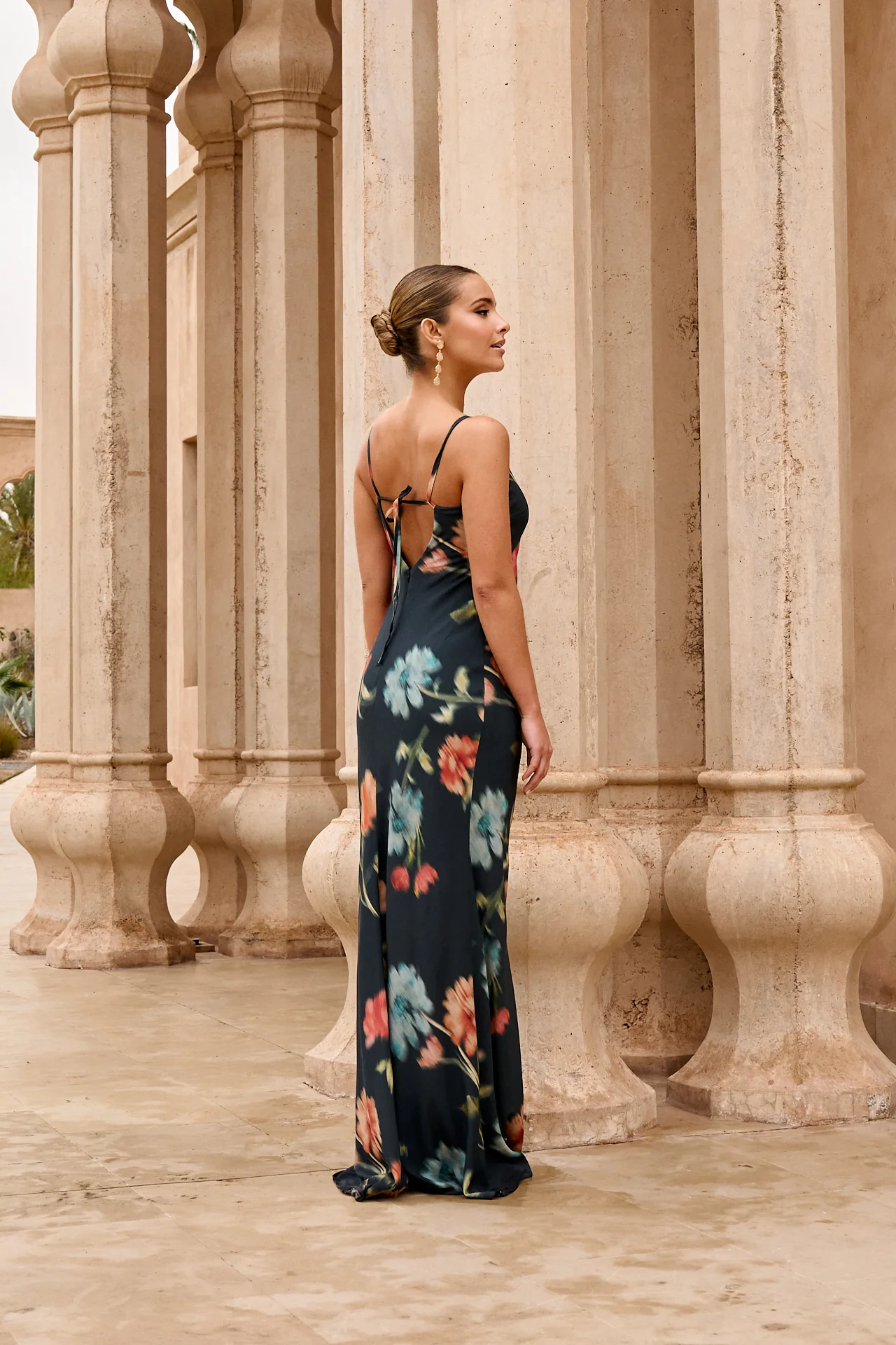 Vestido Ayla Estampado Flores Azul - Image 4