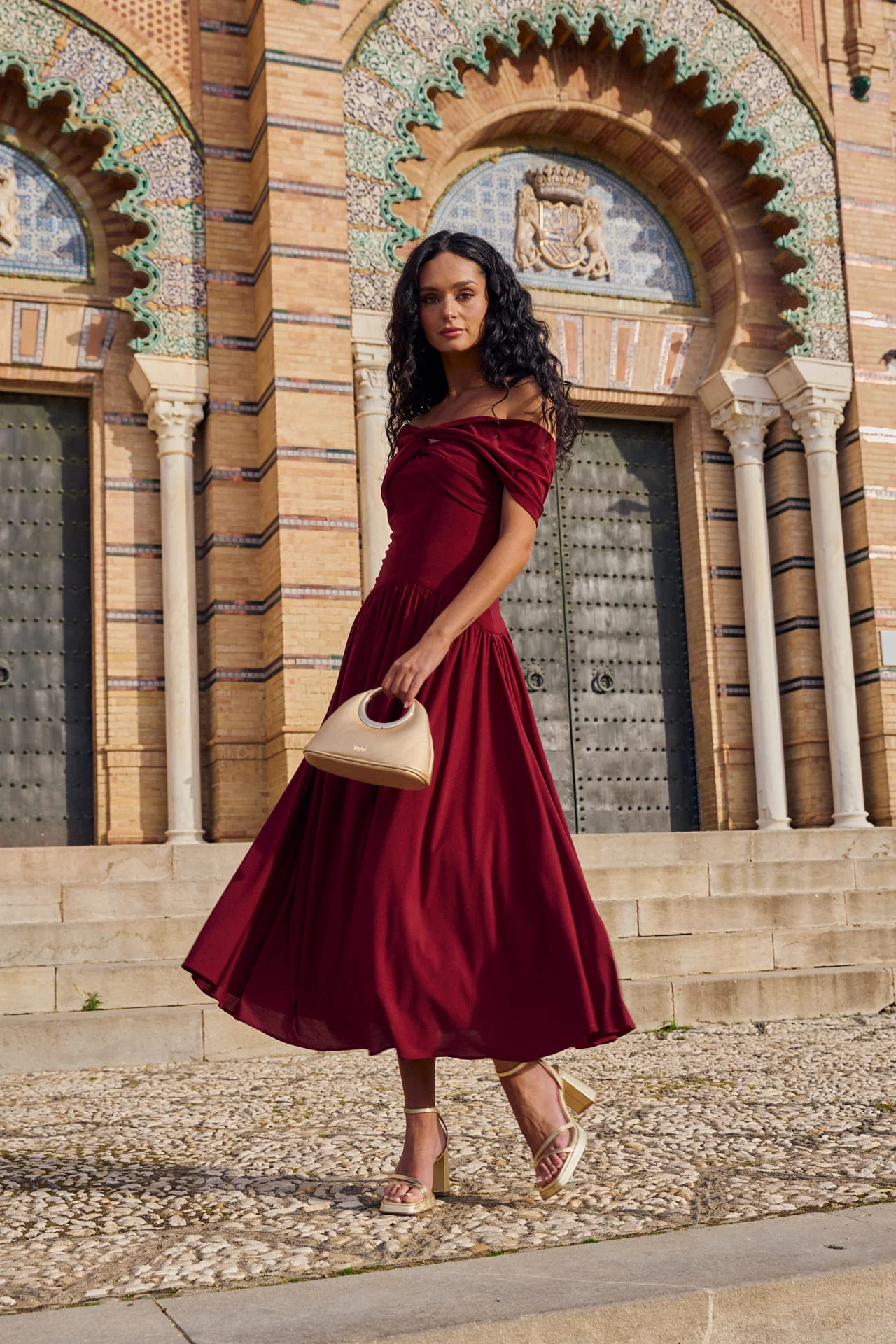 Vestido Cayetana Granate