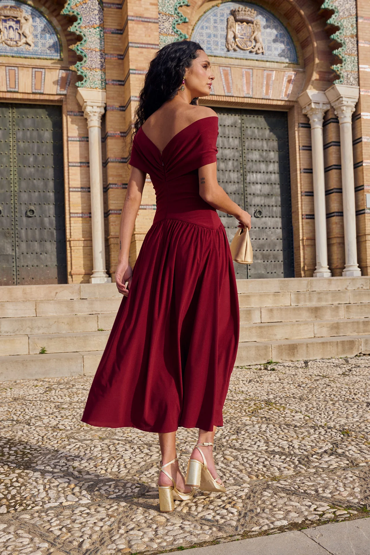 Vestido Cayetana Granate - Image 2