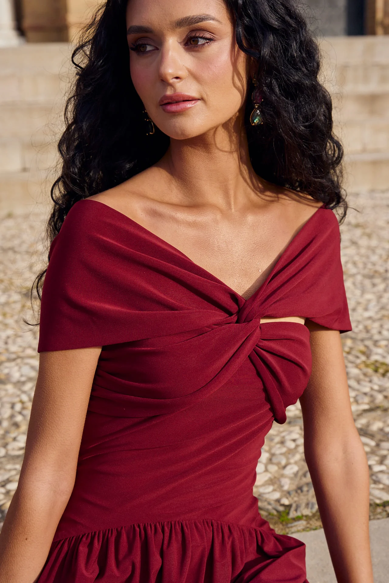 Vestido Cayetana Granate - Image 3