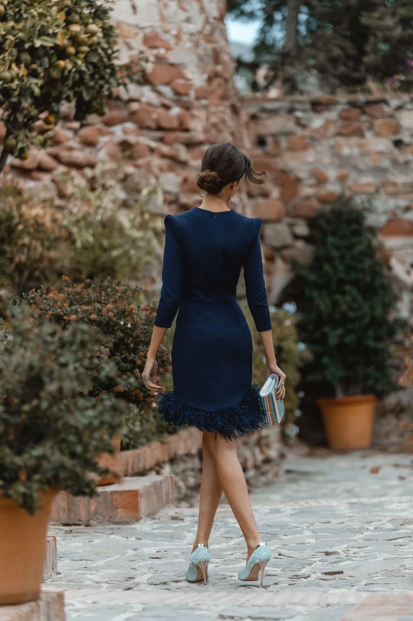 Vestido Claudine Azul Marino - Image 5