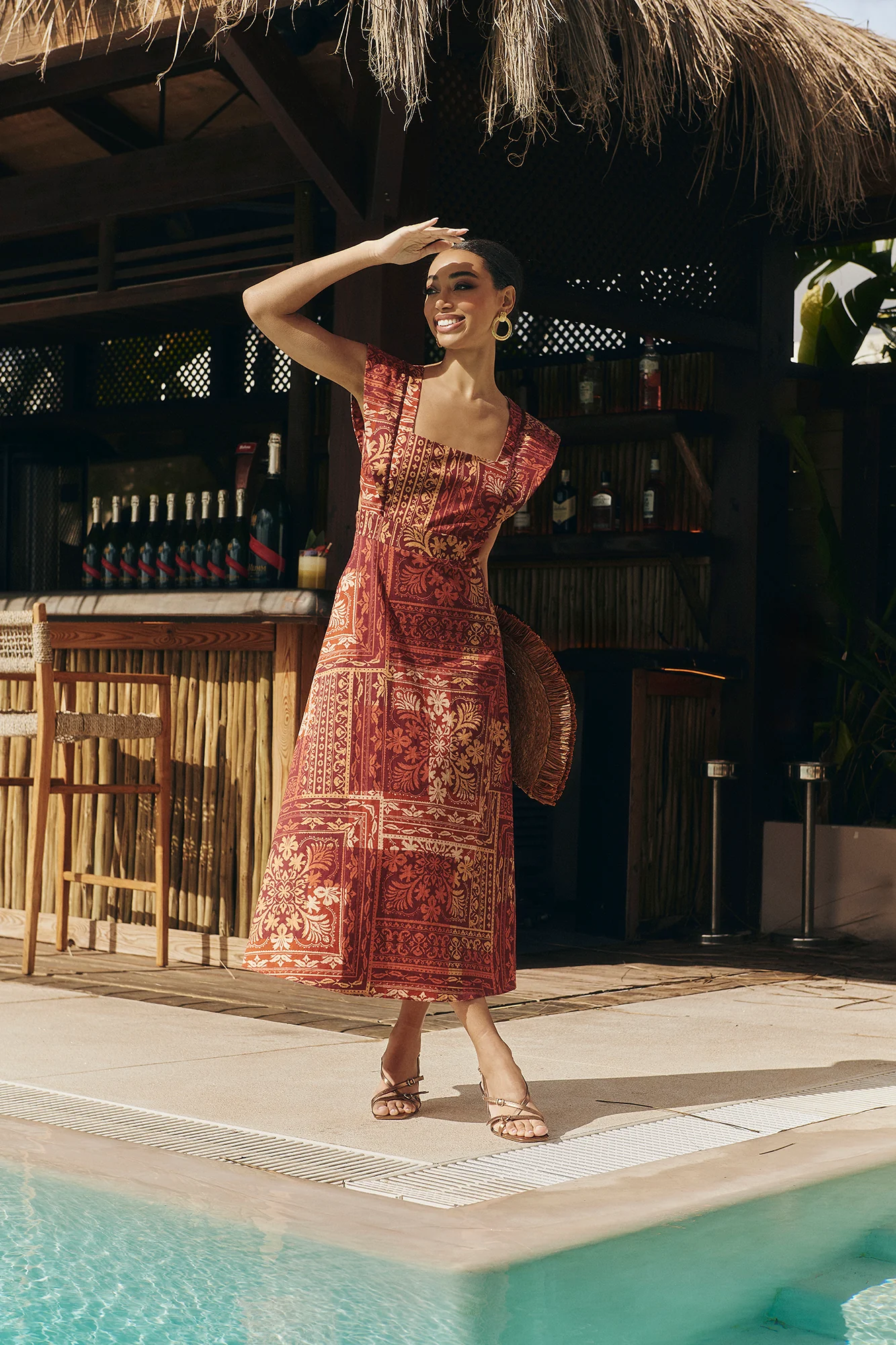 Vestido Gardenia Granate - Image 3