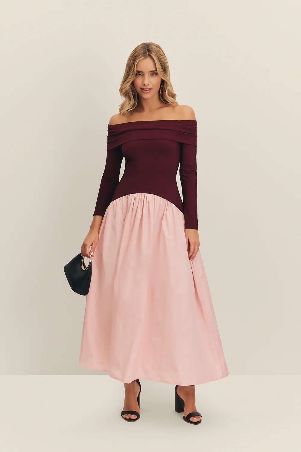 Vestido Infinita Bicolor Berenjena y Rosa - Image 4