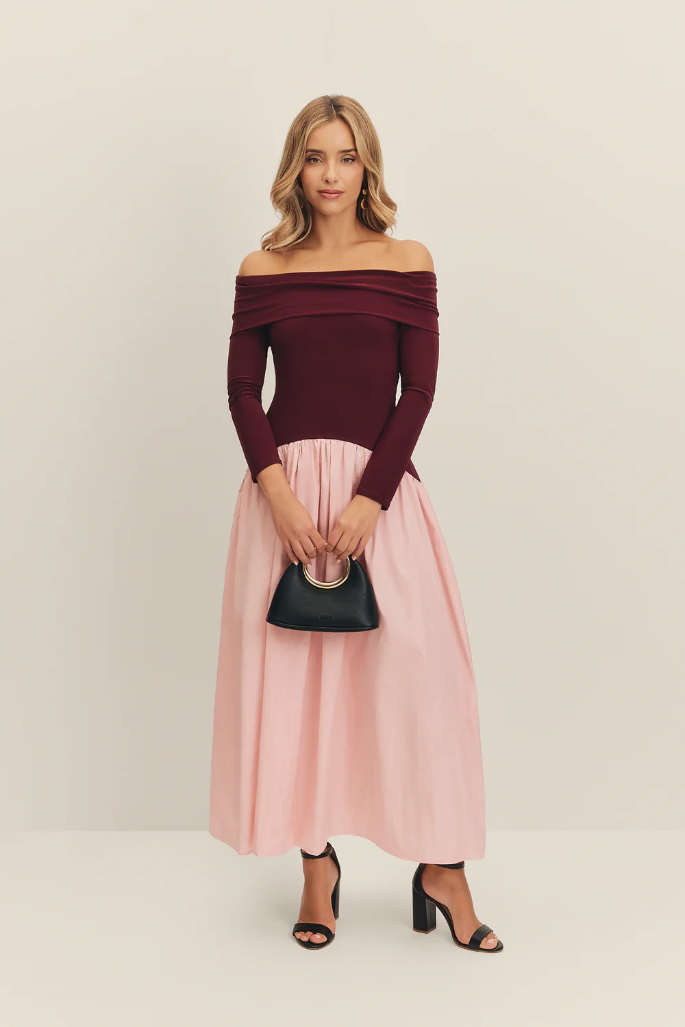 Vestido Infinita Bicolor Berenjena y Rosa - Image 6