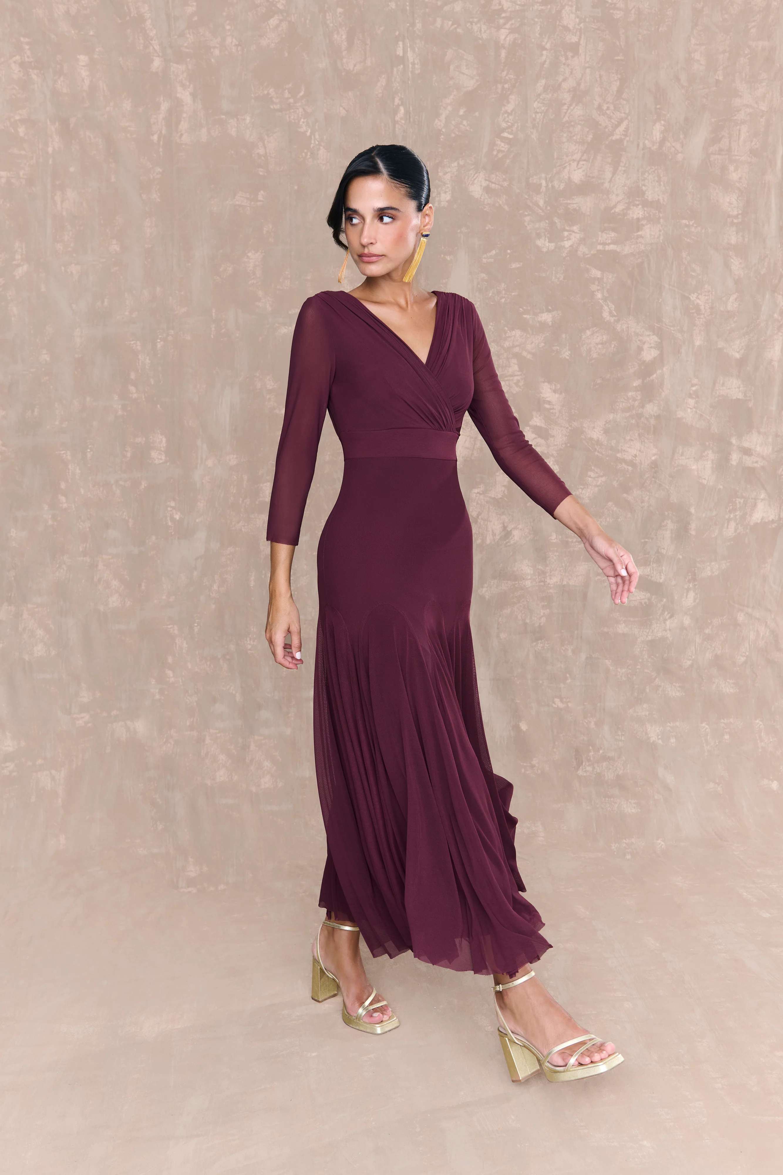 Vestido Lana Berenjena