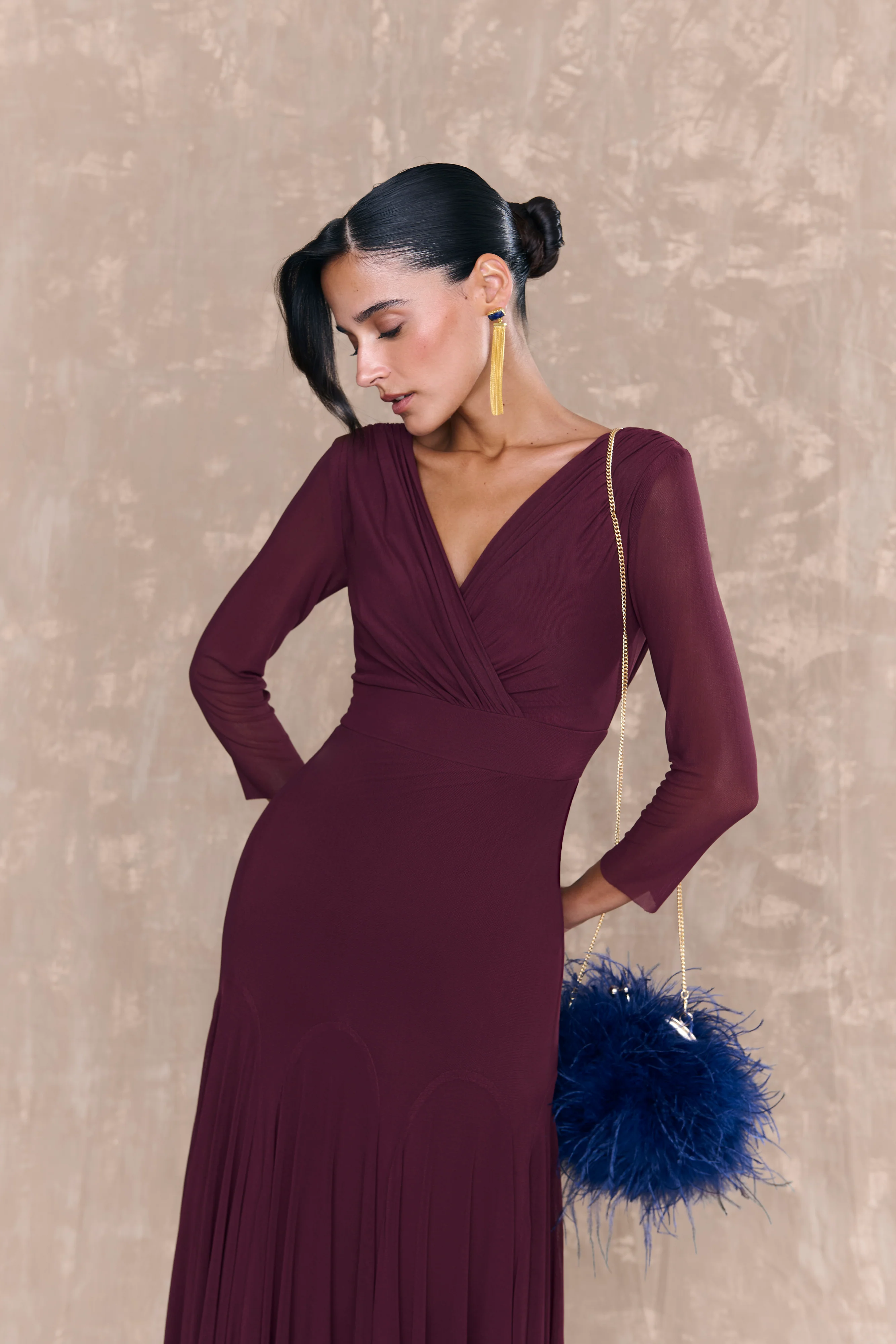 Vestido Lana Berenjena - Image 2