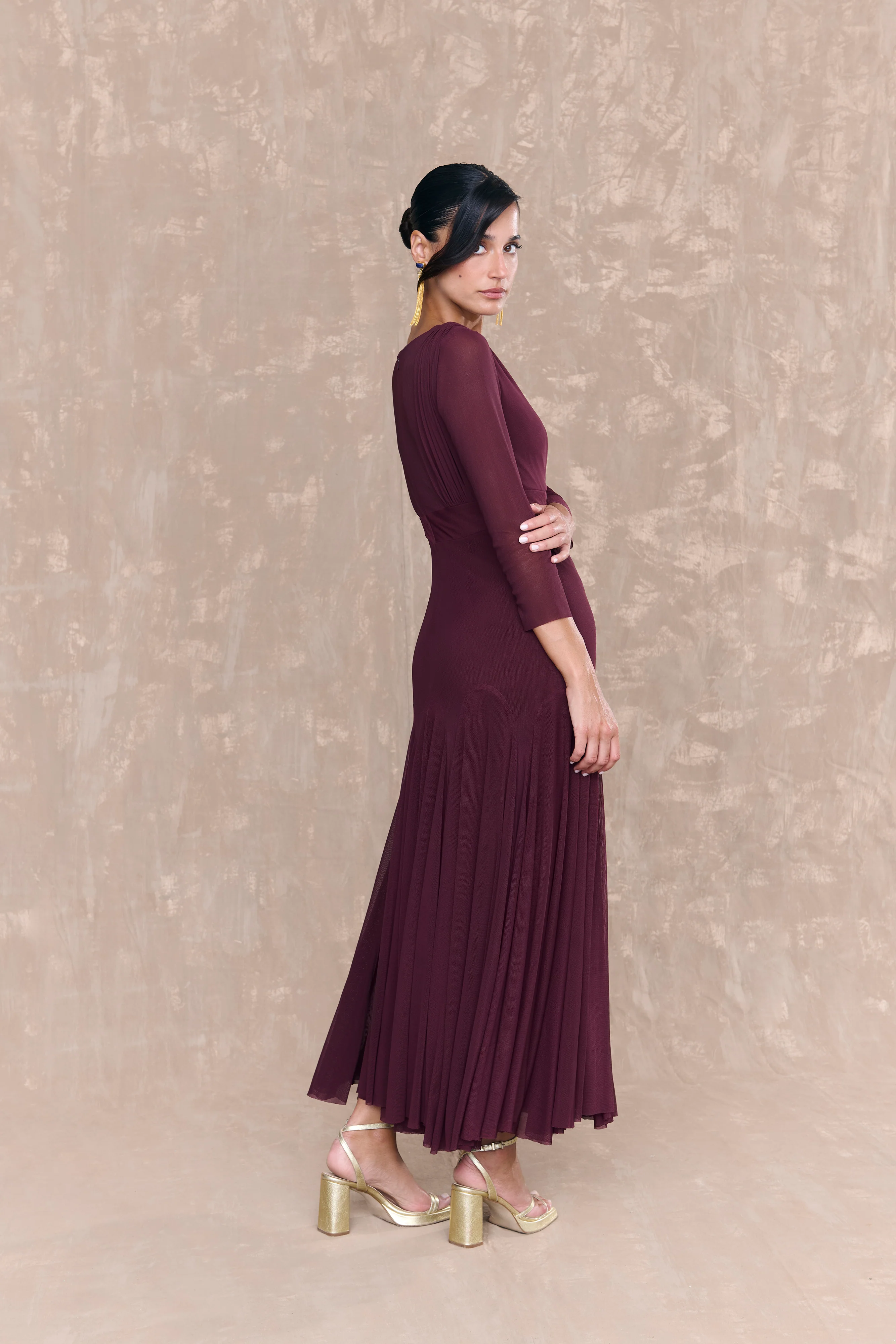 Vestido Lana Berenjena - Image 3