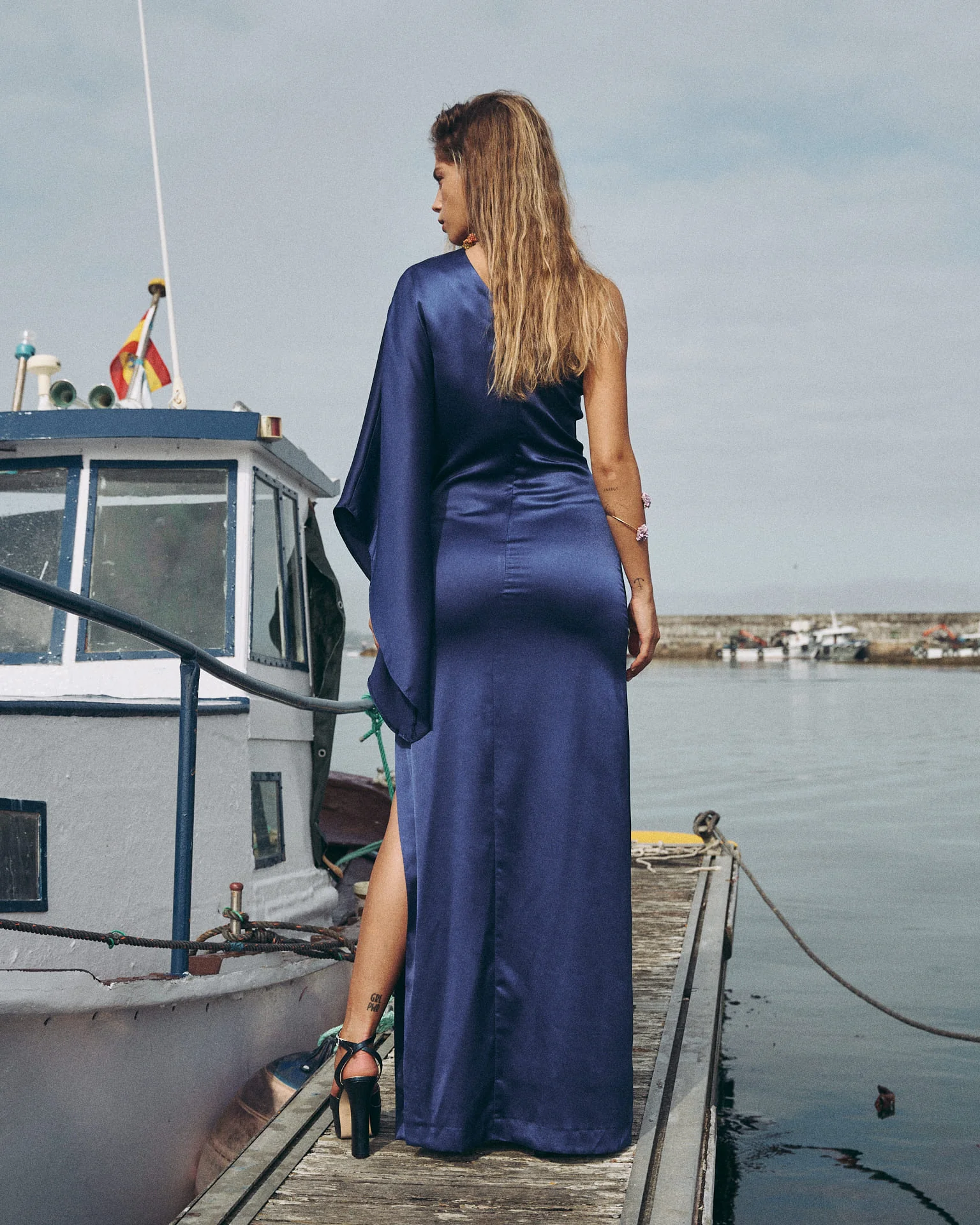 Vestido Largo Olalla Azul - Image 4