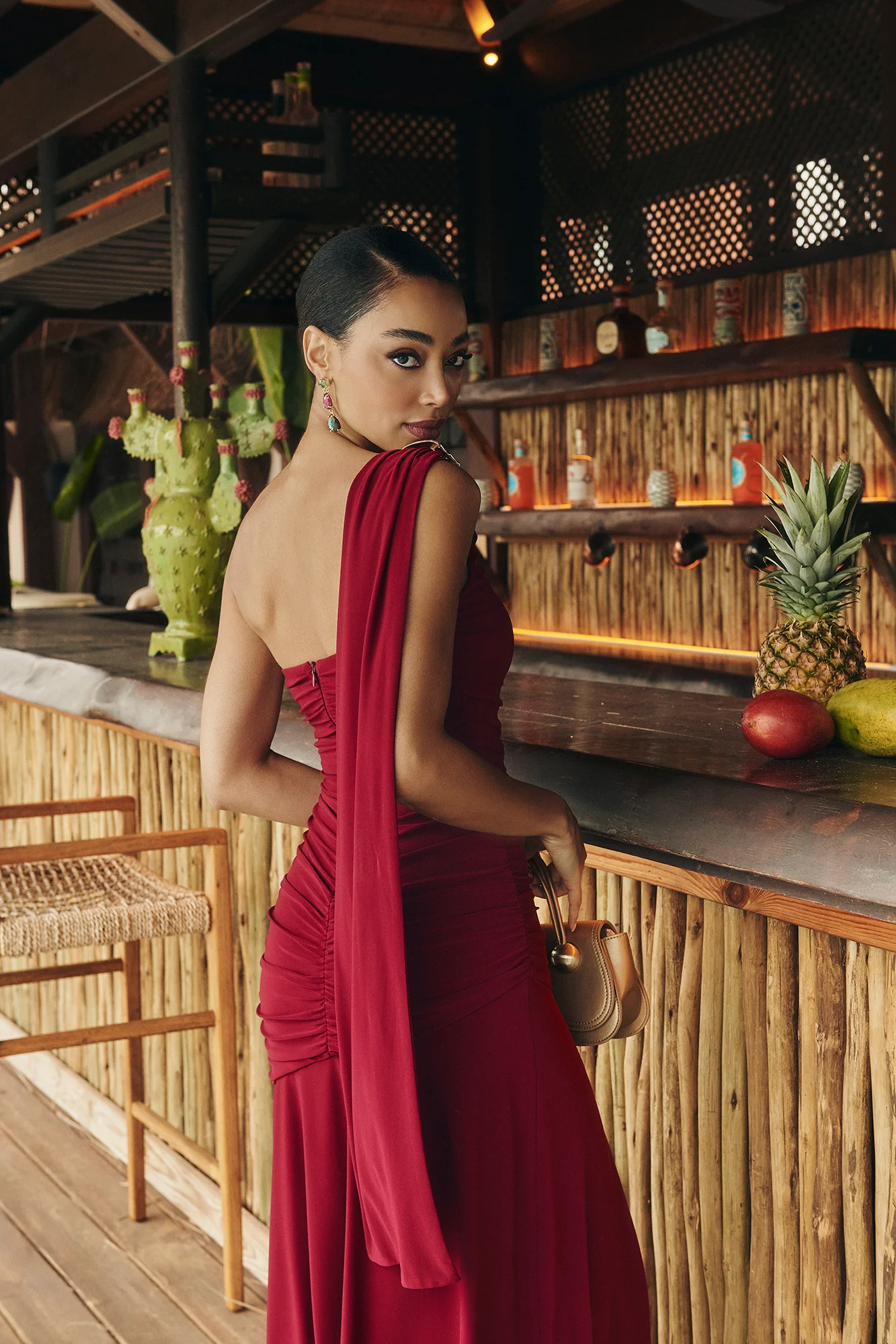 Vestido Latifa Granate - Image 3