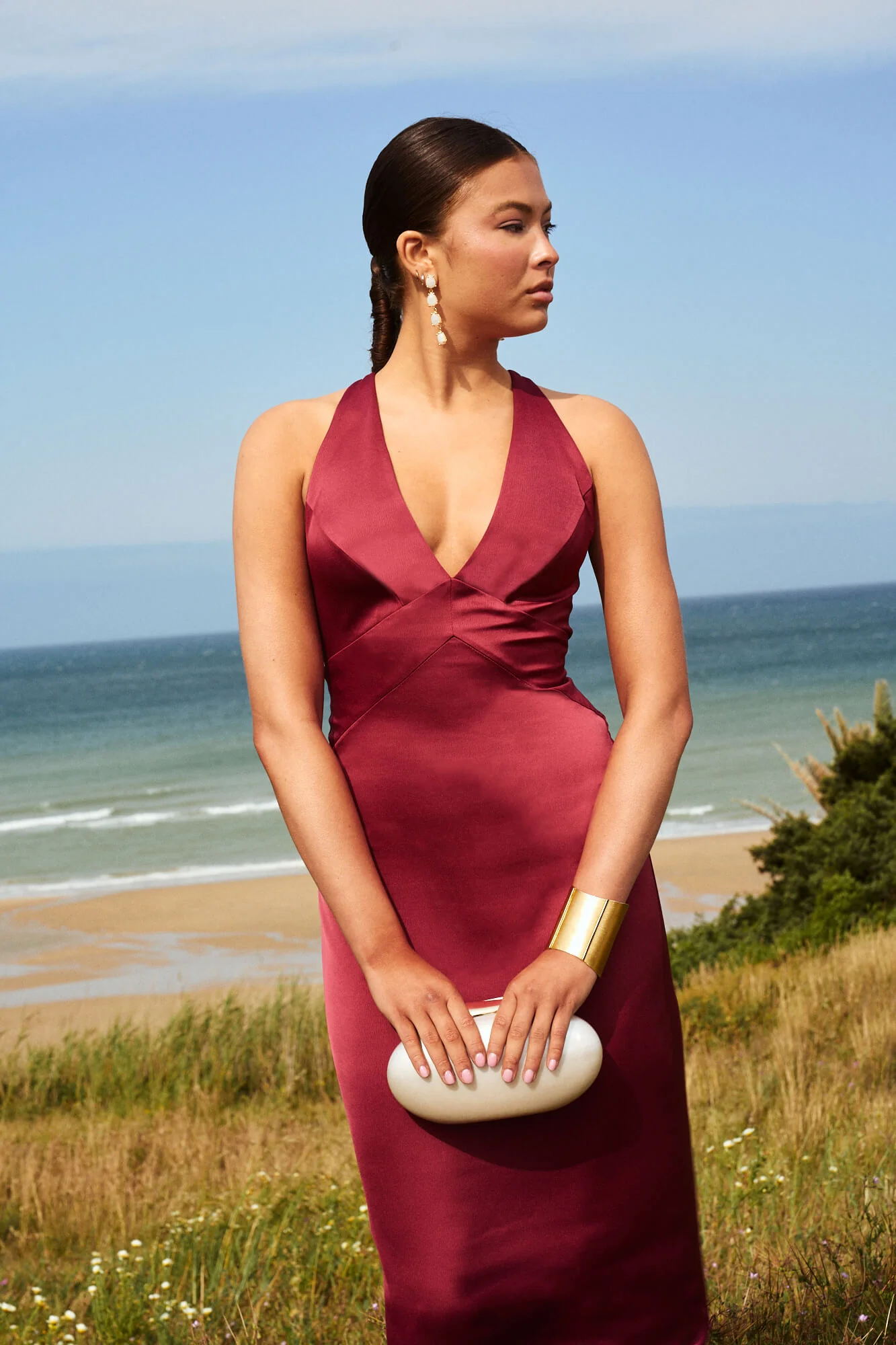 Vestido Lina Granate - Image 3
