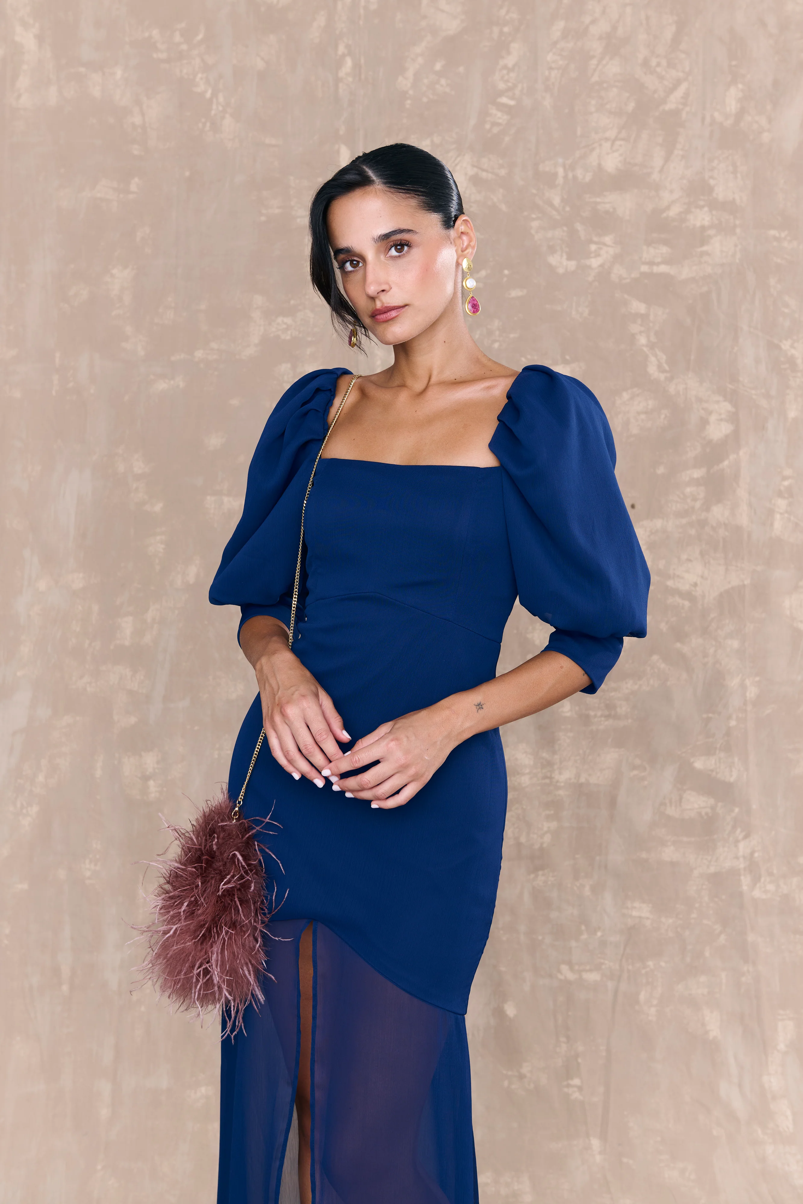 Vestido Loan Azul Marino - Image 2