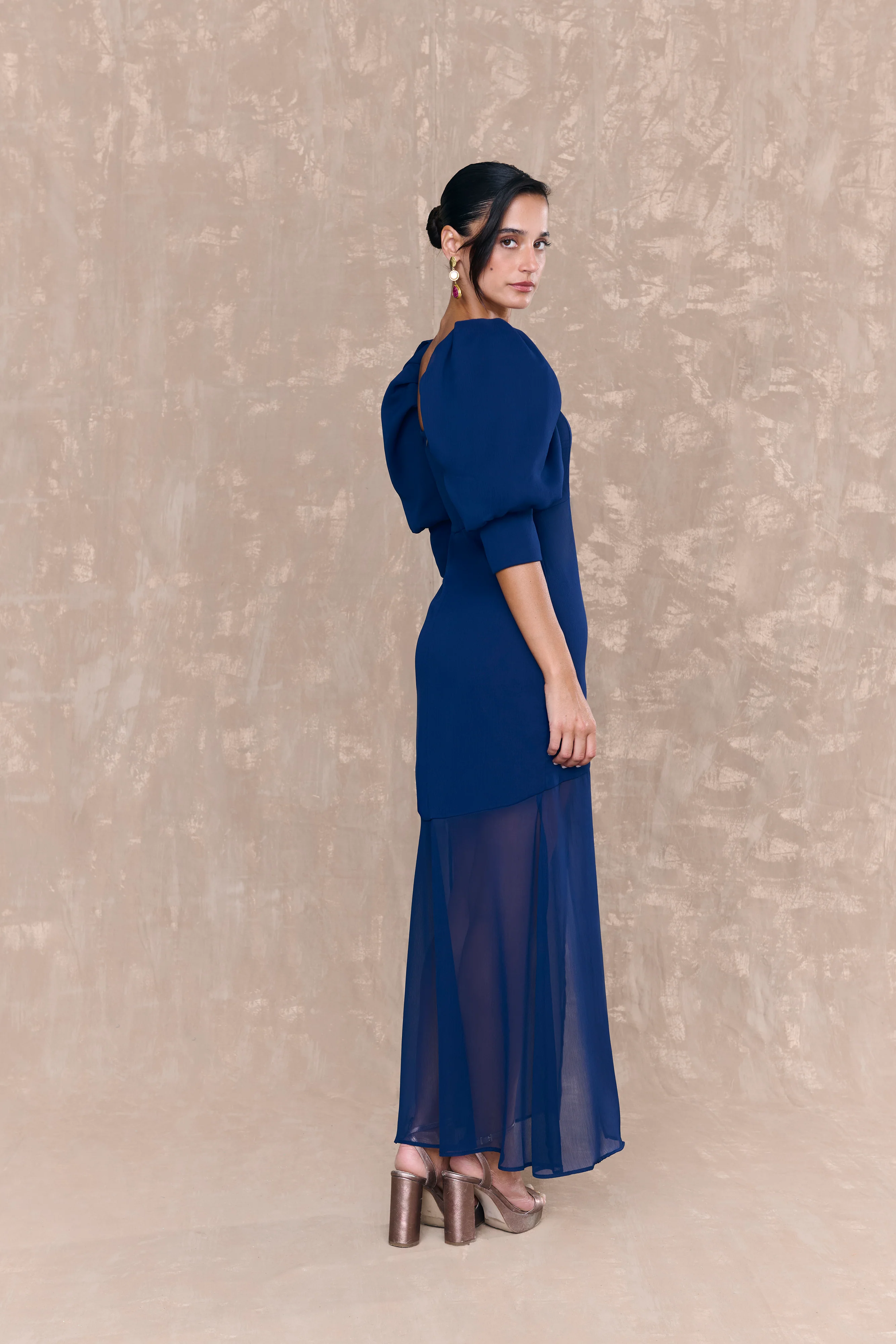 Vestido Loan Azul Marino - Image 3
