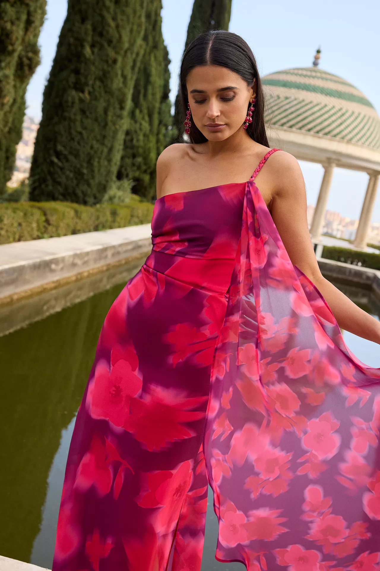 Vestido Loto Estampado Morado - Image 3