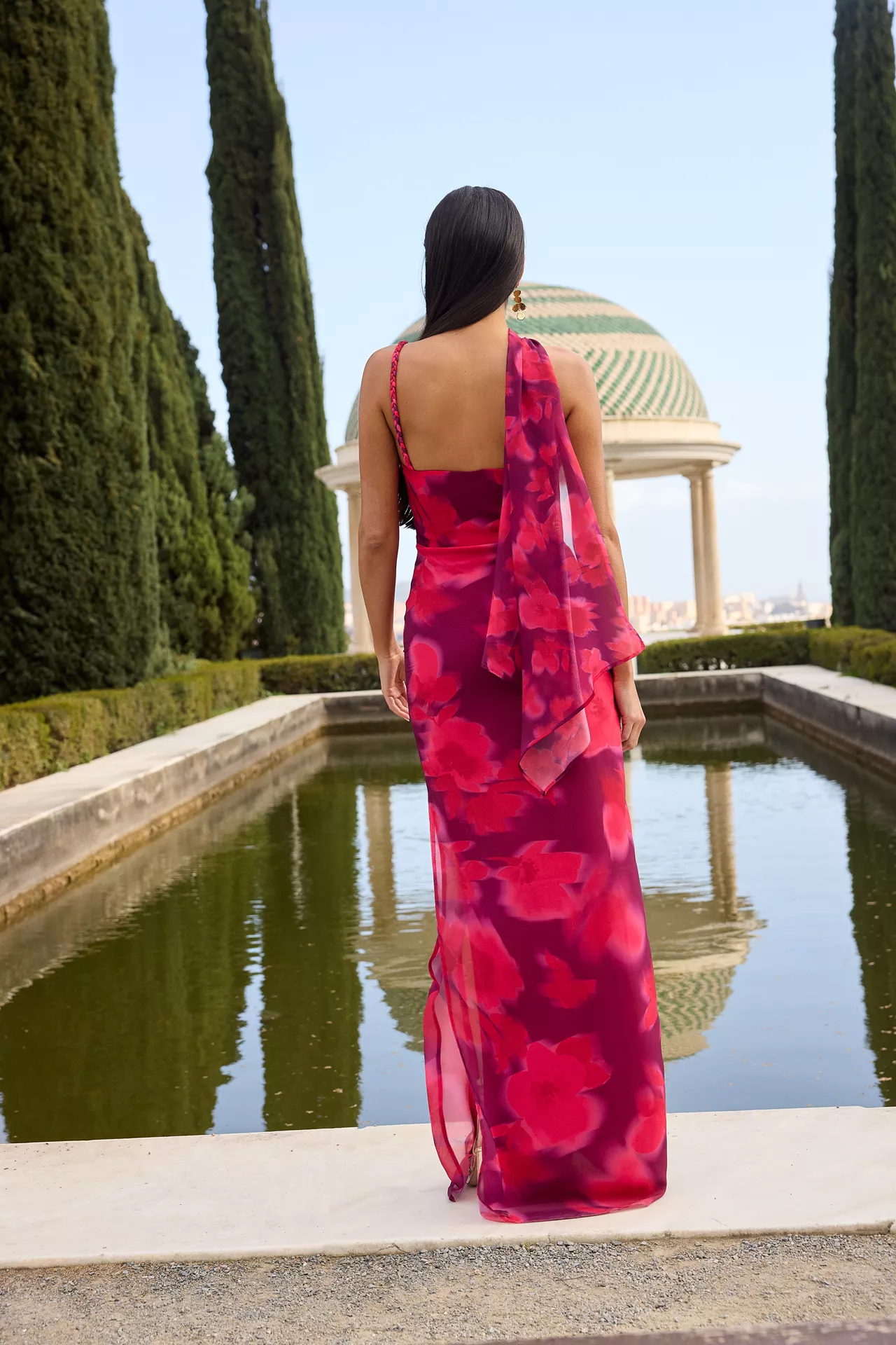 Vestido Loto Estampado Morado - Image 4