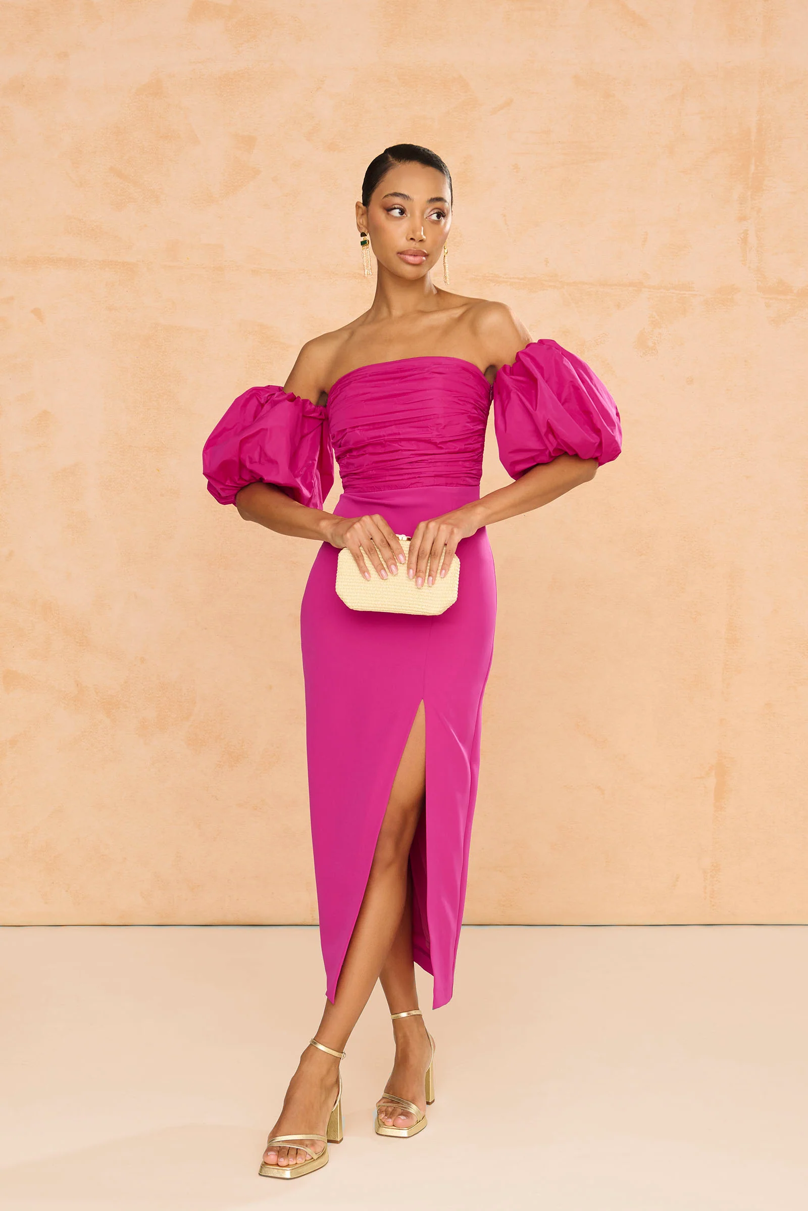 Vestido Midi Manuela Fucsia - Image 2