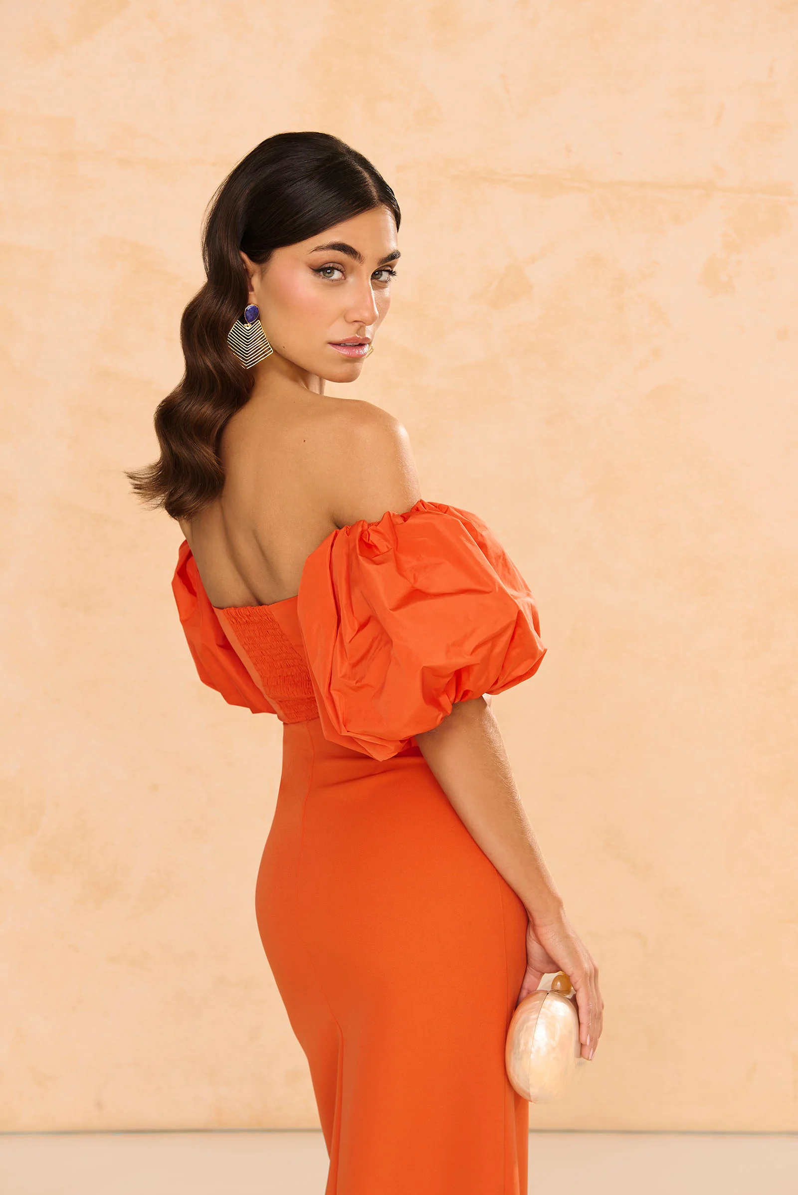 Vestido Midi Manuela Naranja - Image 5