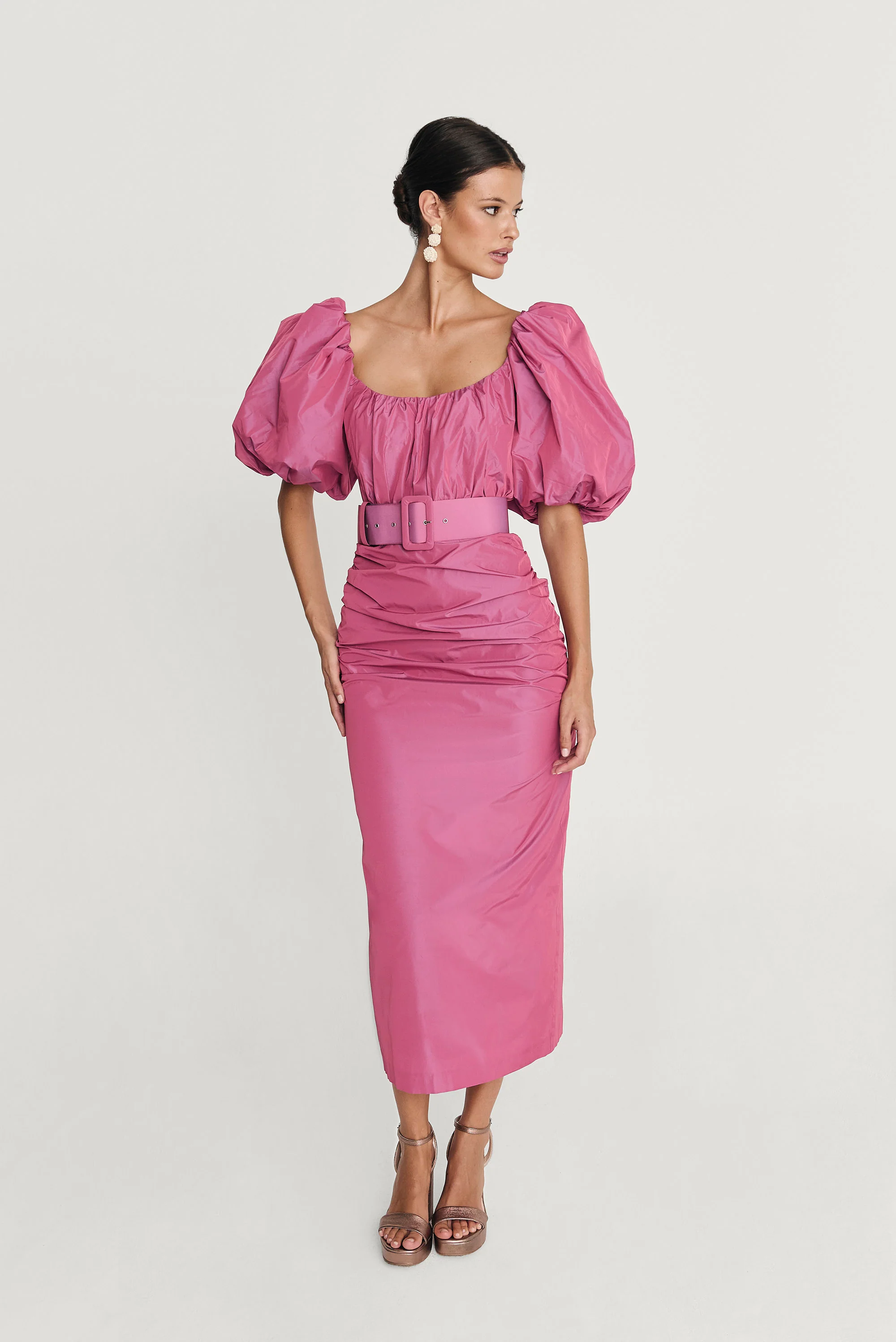 Vestido midi Sabela Rosa