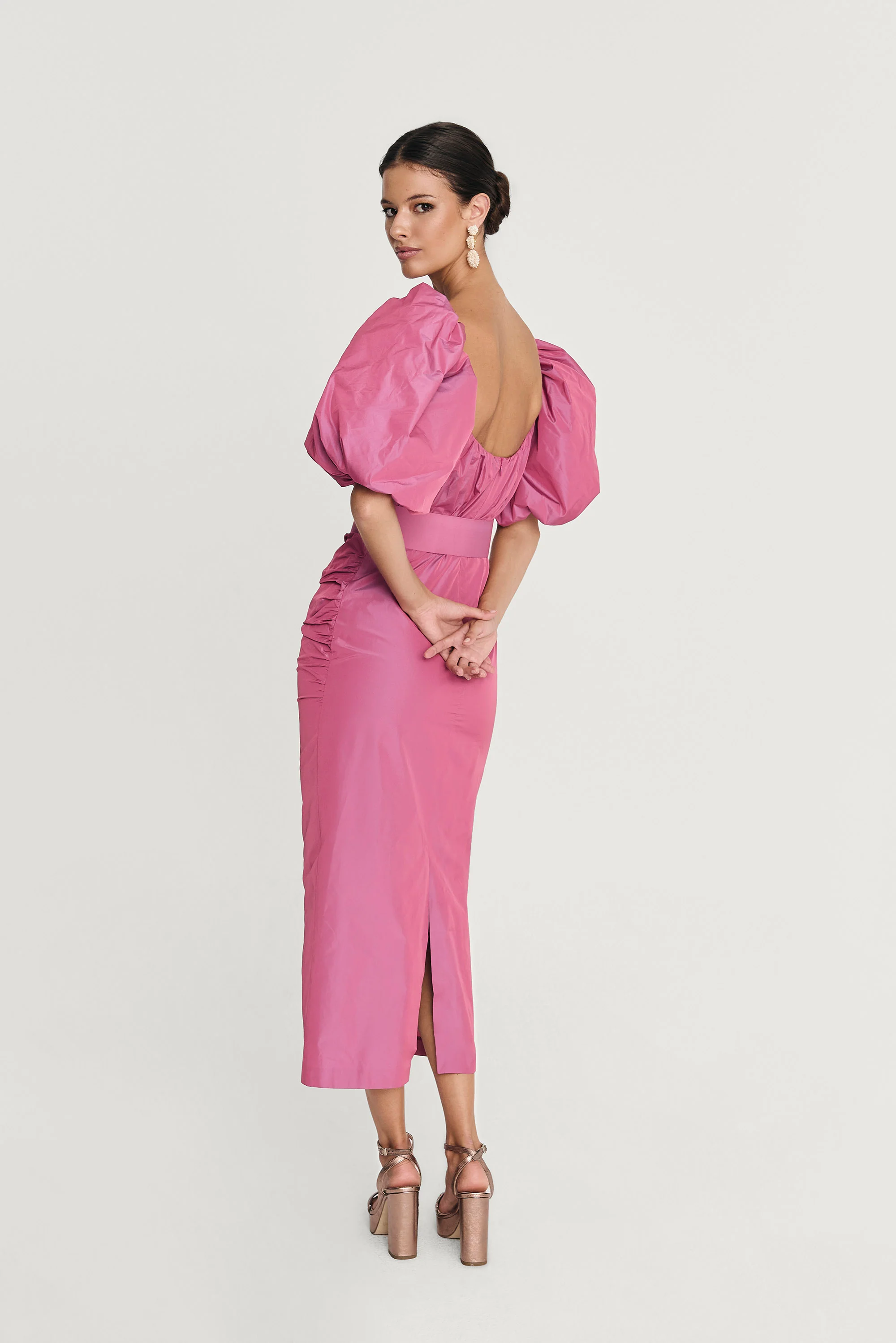 Vestido midi Sabela Rosa - Image 2