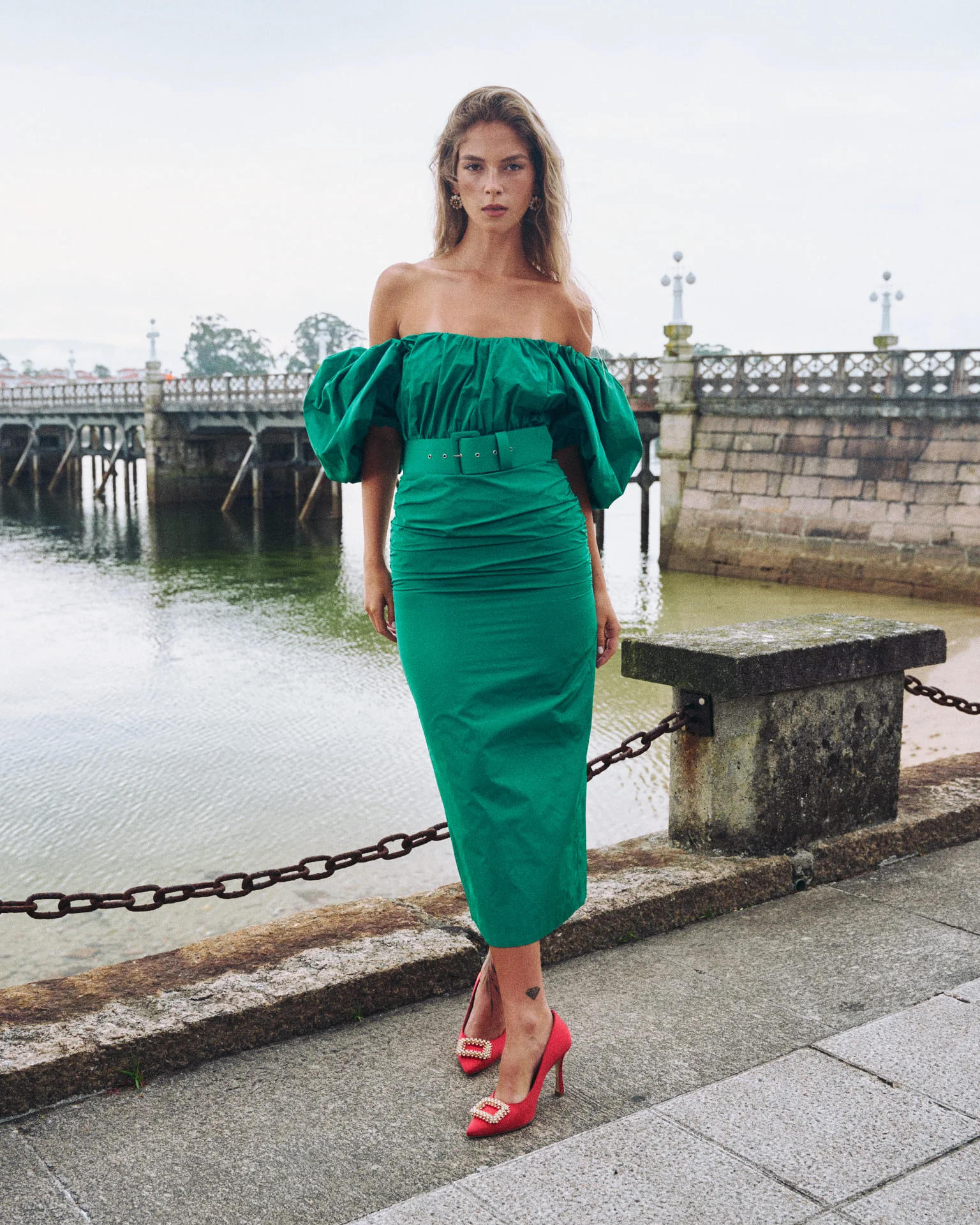 Vestido Midi Sabela Verde - Image 3