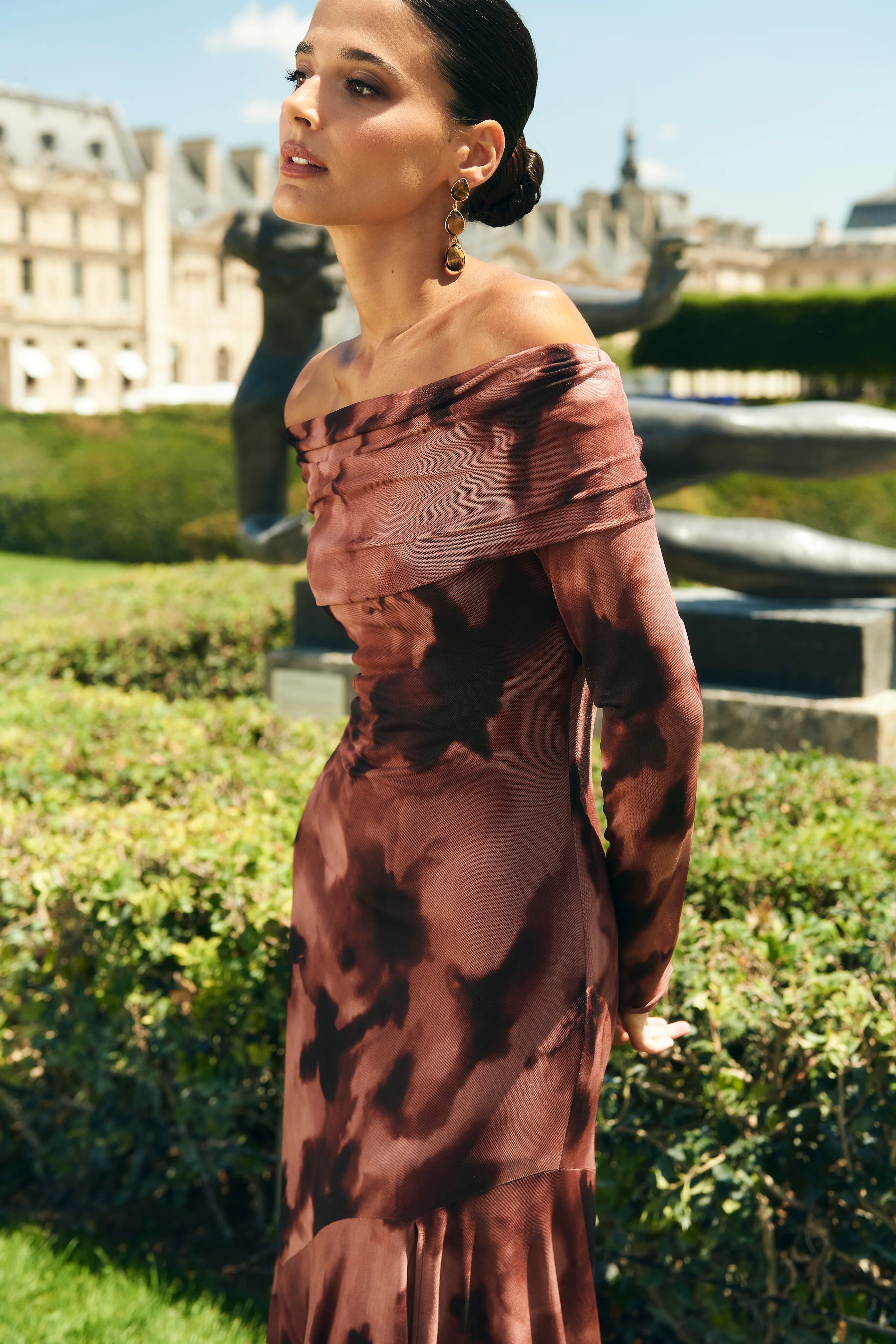 Vestido Mindi Estampado Marrón - Image 4