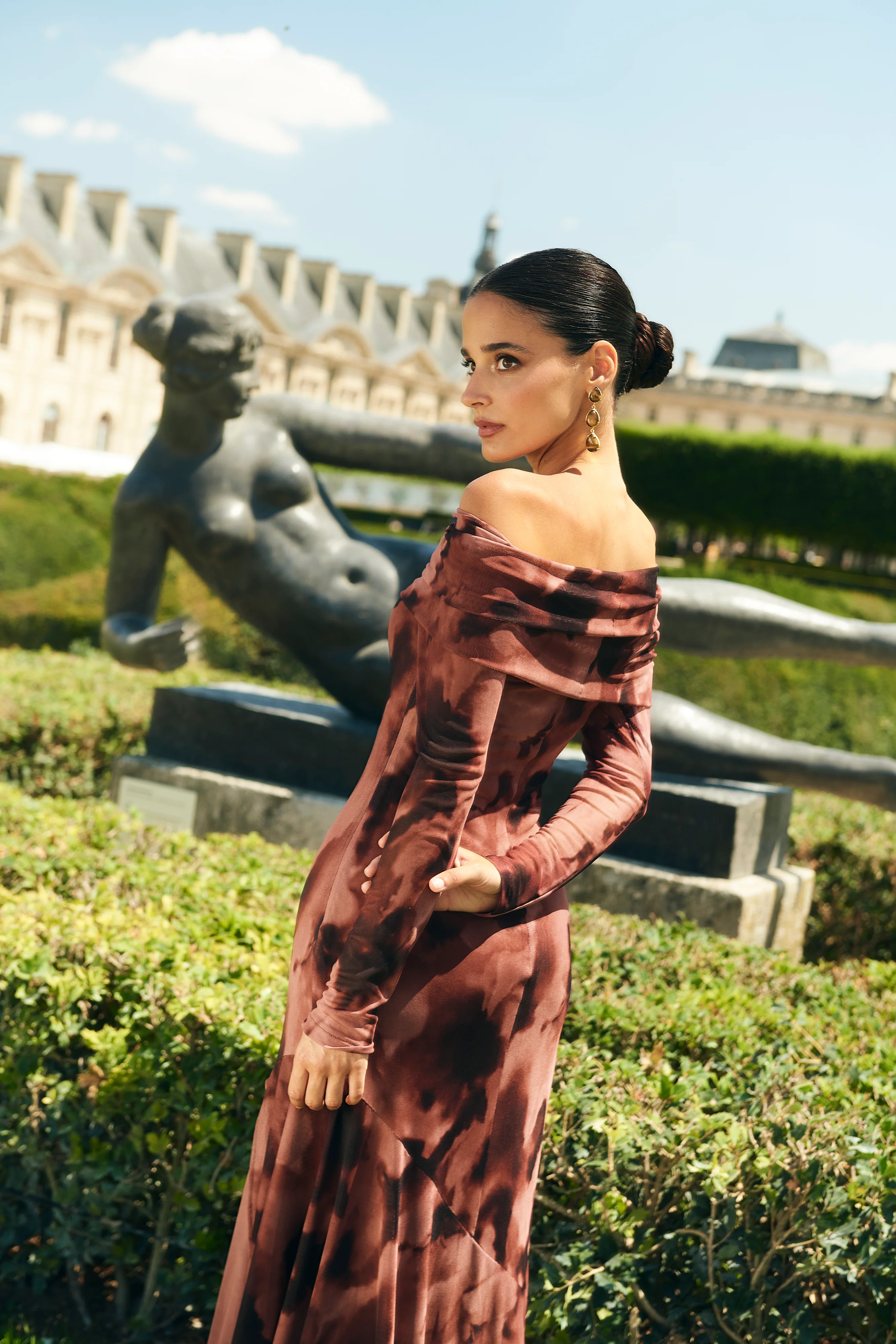 Vestido Mindi Estampado Marrón - Image 6