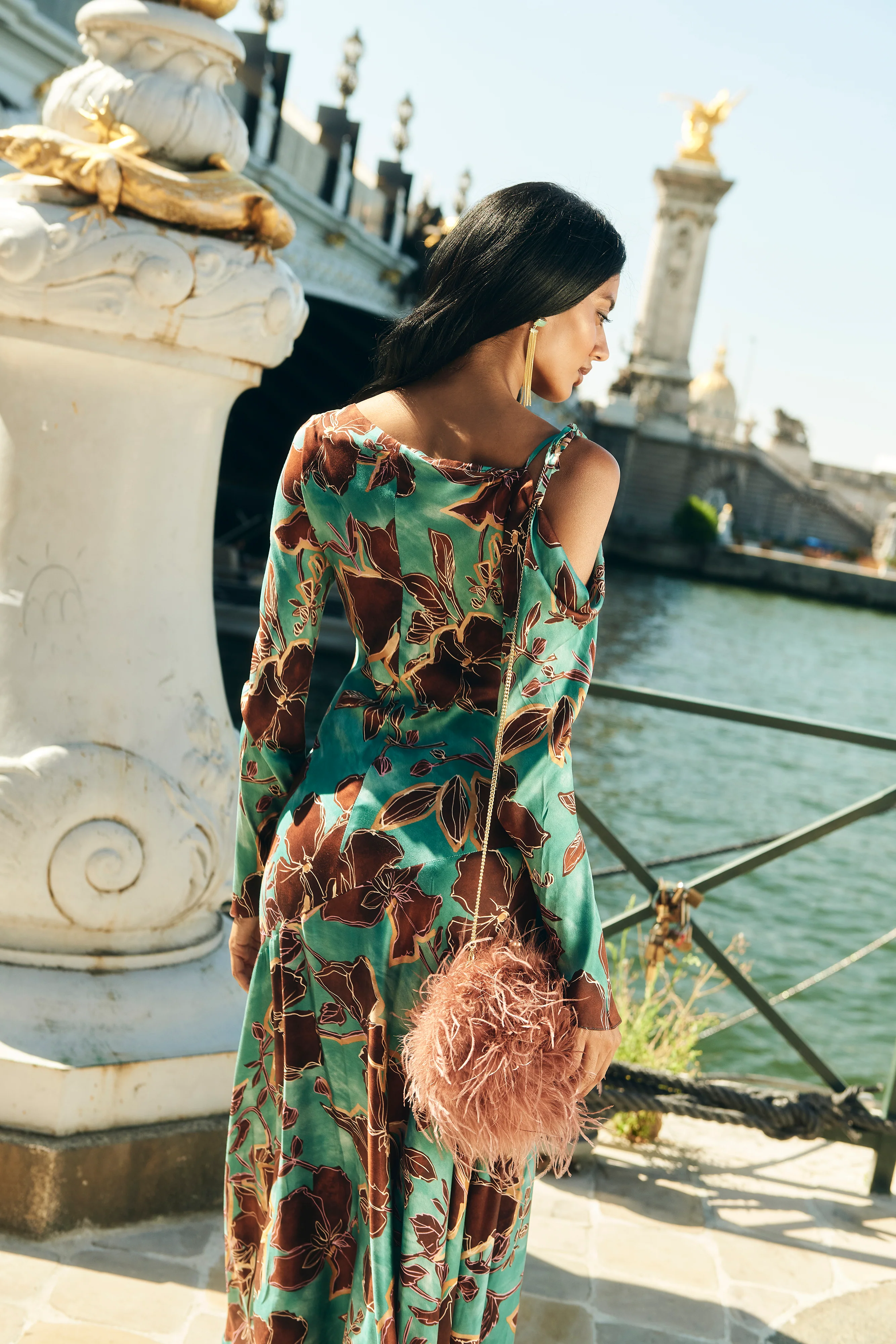 Vestido Nadine Estampado Turquesa - Image 5