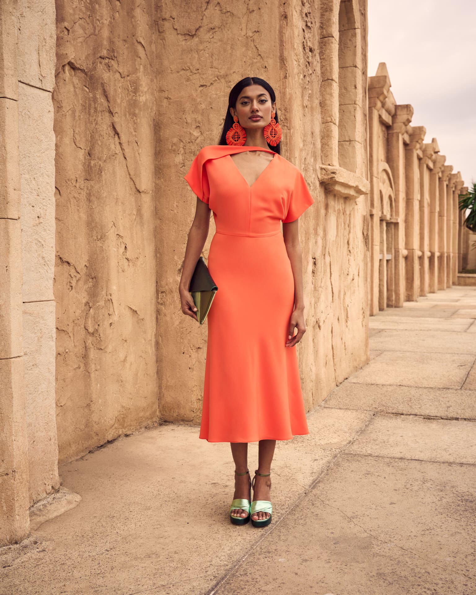 Vestido Romina Naranja - Image 3