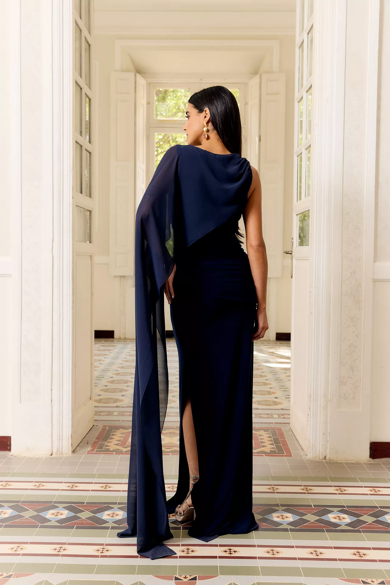 Vestido Salvia Azul Marino - Image 2